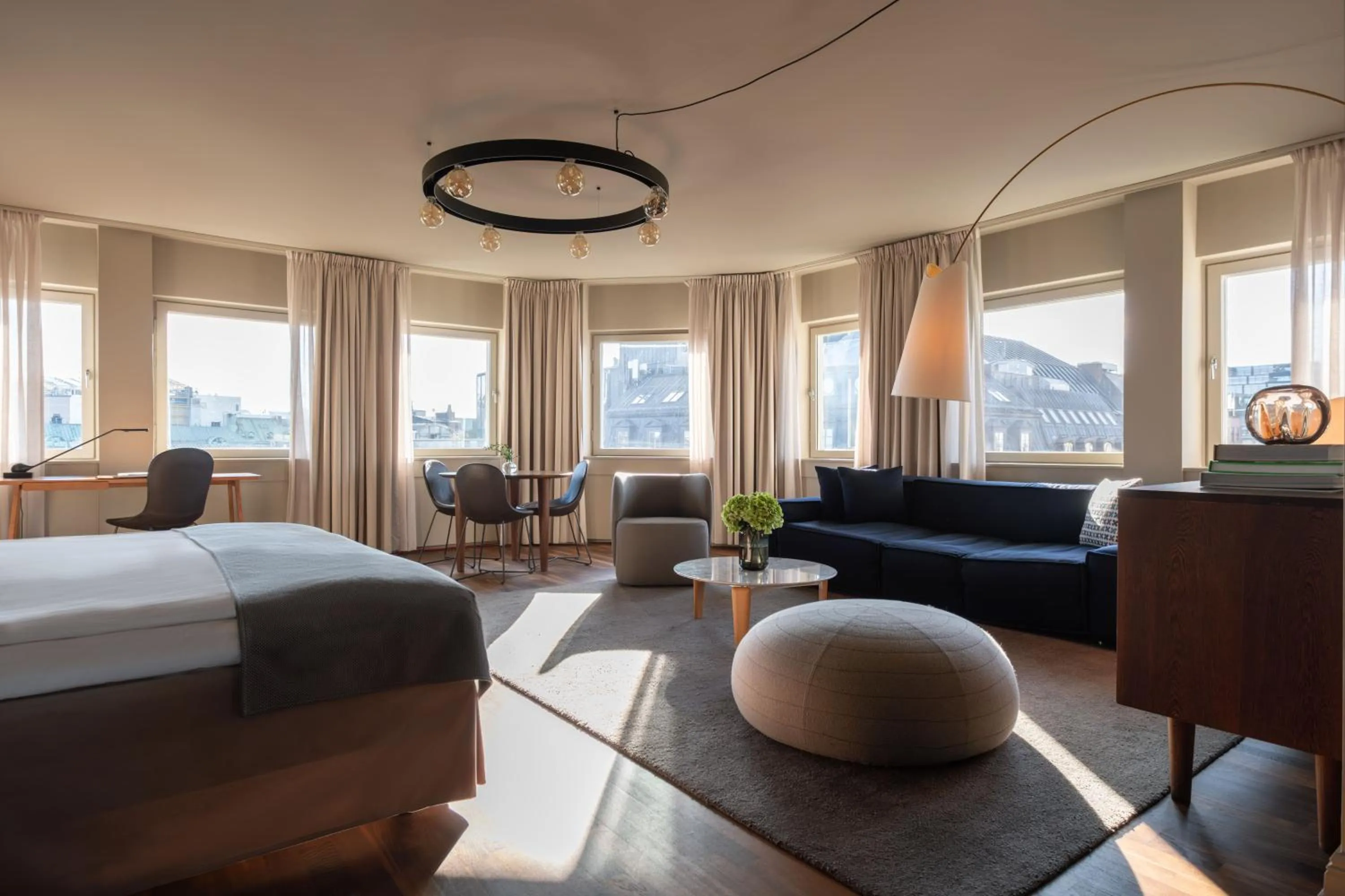 Living room, Bed in Nobis Hotel Stockholm, a Member of Design Hotels
