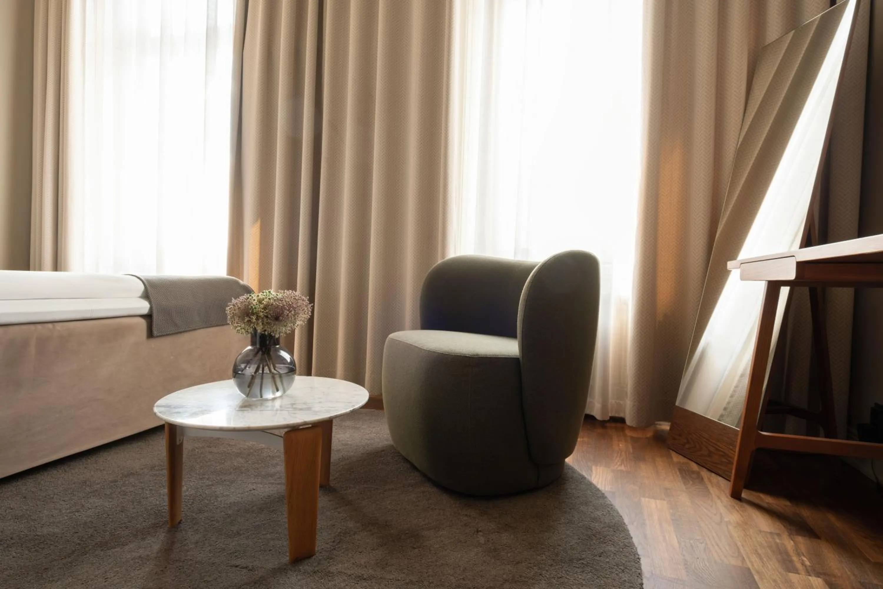 Seating area, Bed in Nobis Hotel Stockholm, a Member of Design Hotels