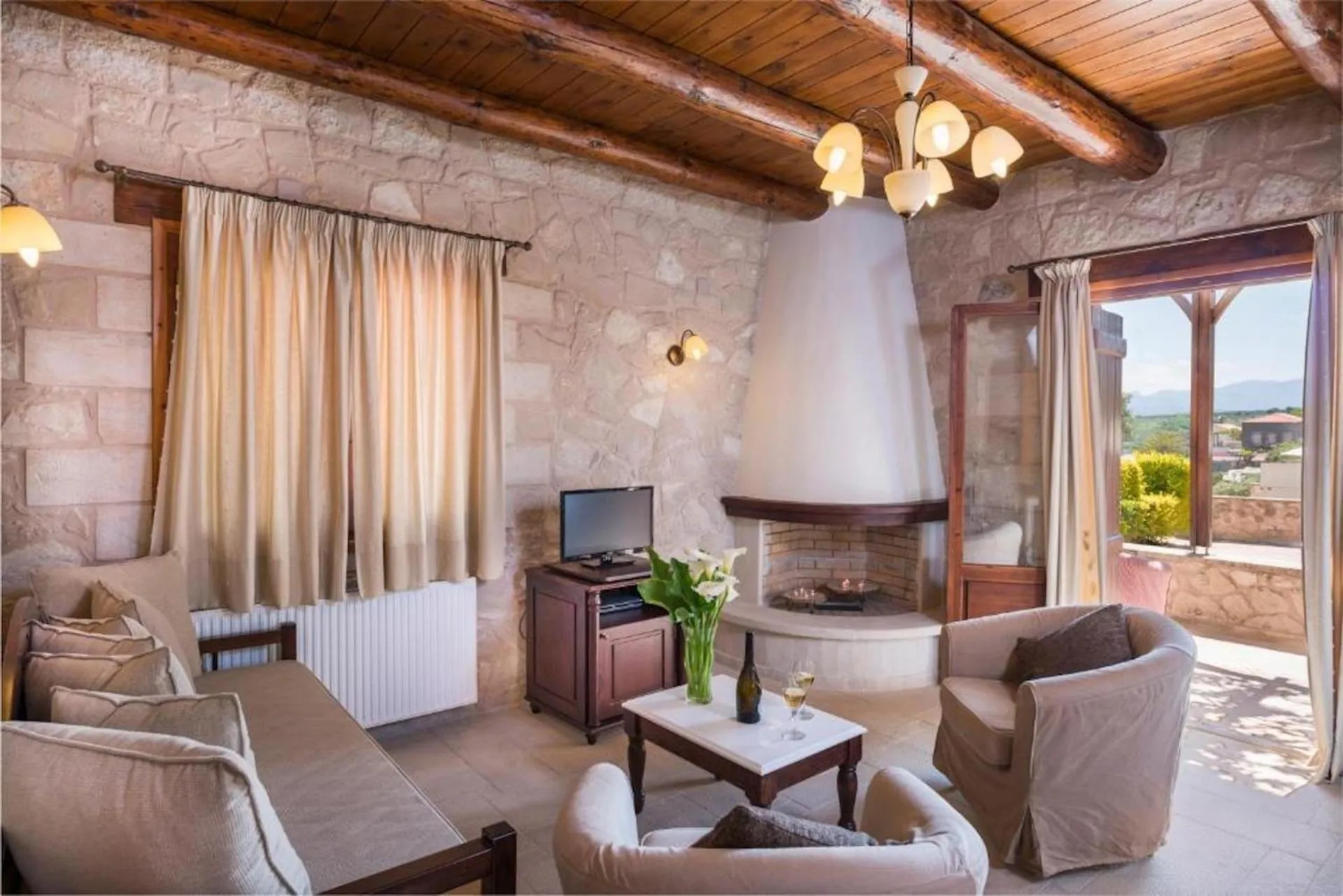 Living room in Spilia Village Hotel & Villas
