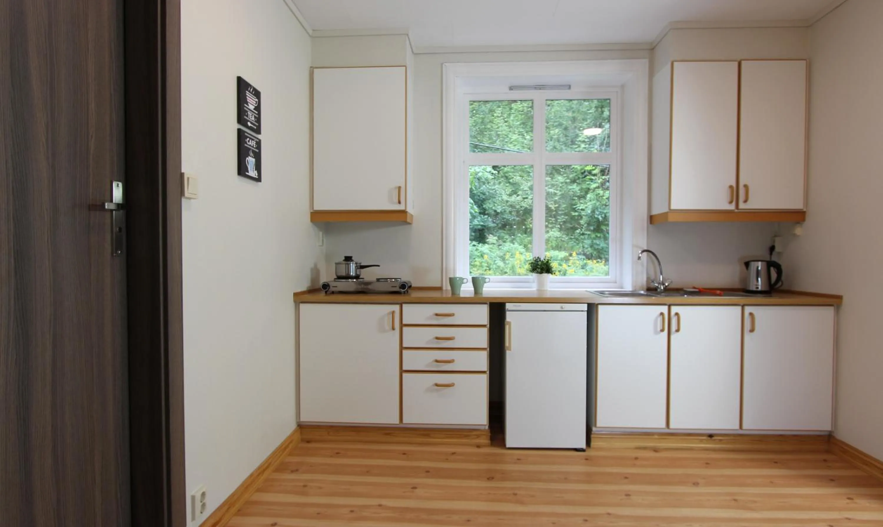 Communal kitchen in Slottet Apartments