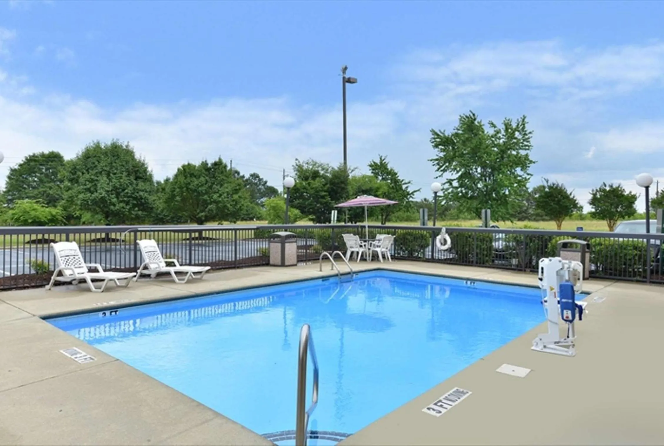 Pool view in Hampton Inn Raleigh Clayton I-40 Garner