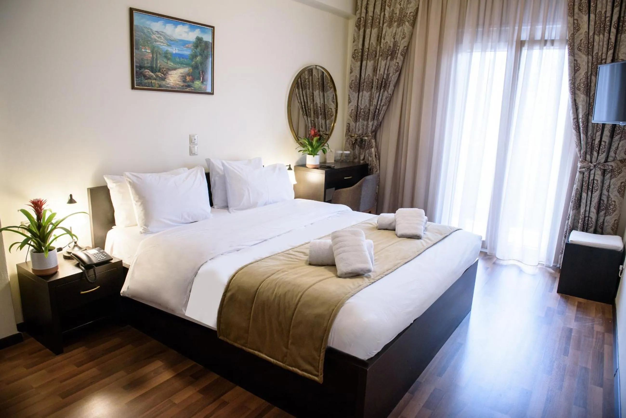 Bed in Hotel Padelidaki