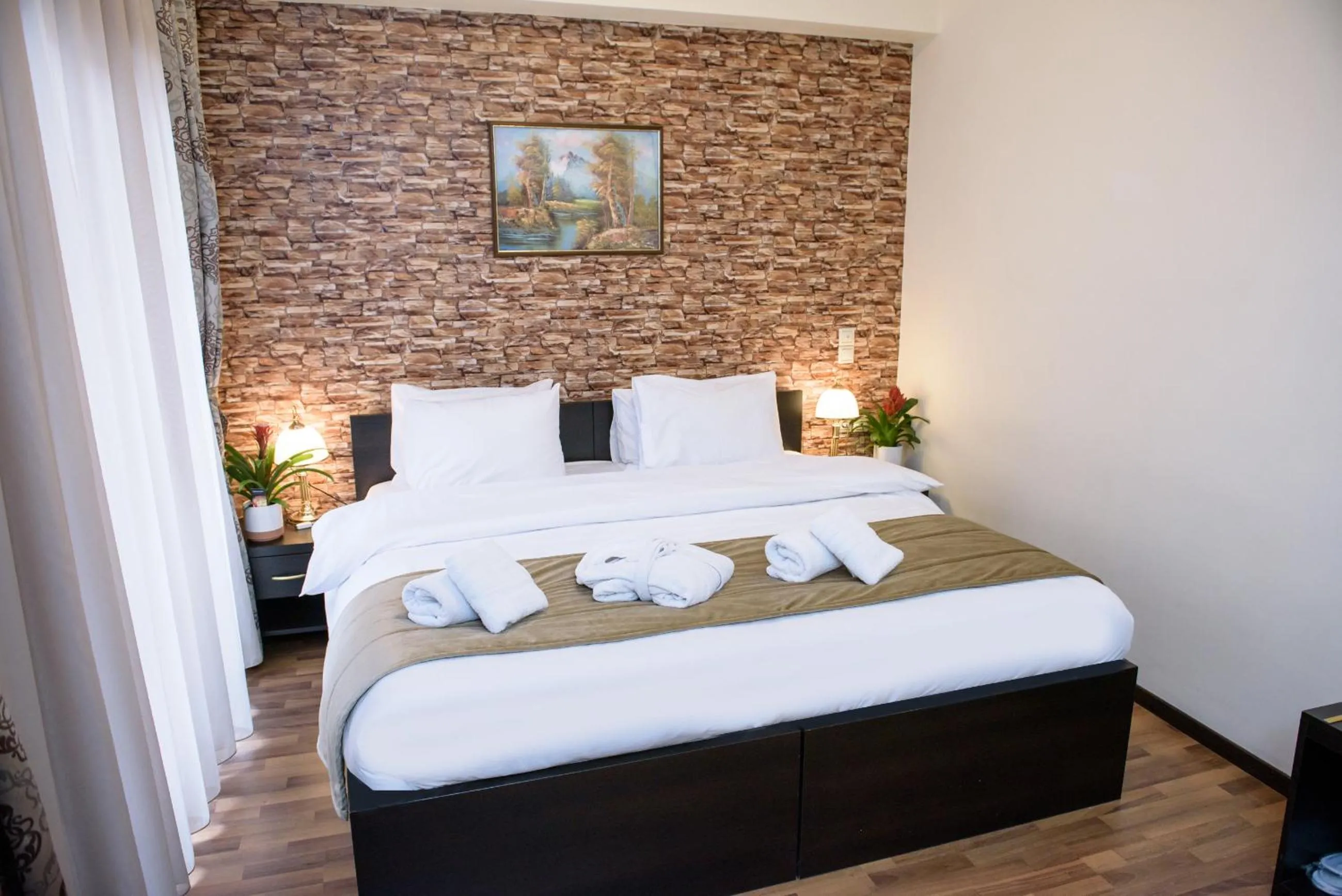 Bed in Hotel Padelidaki