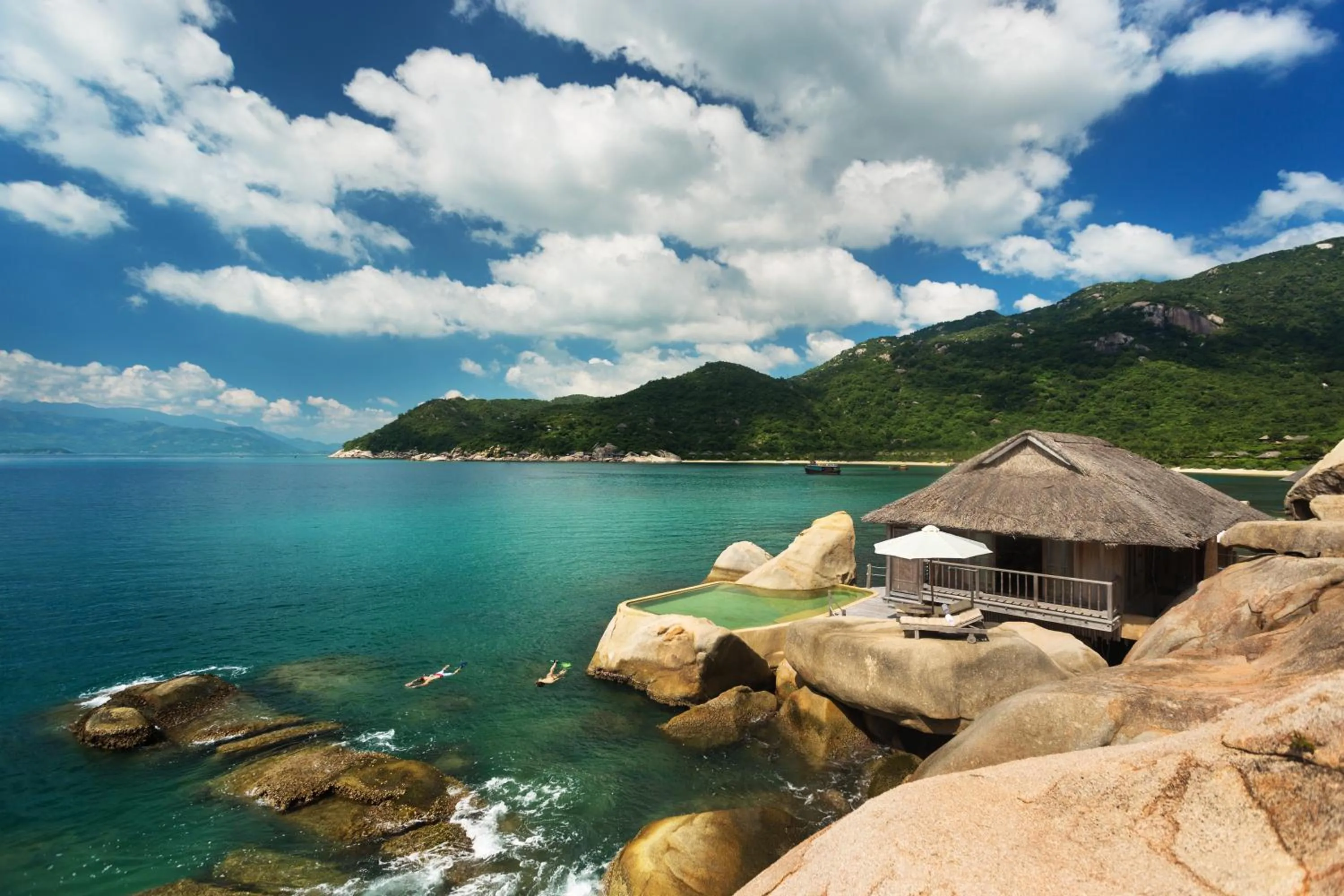 Bird's eye view in Six Senses Ninh Van Bay