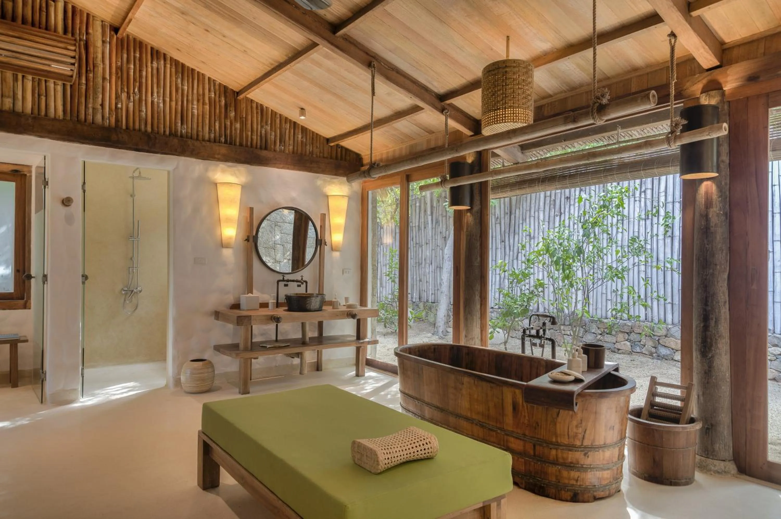 Bathroom in Six Senses Ninh Van Bay