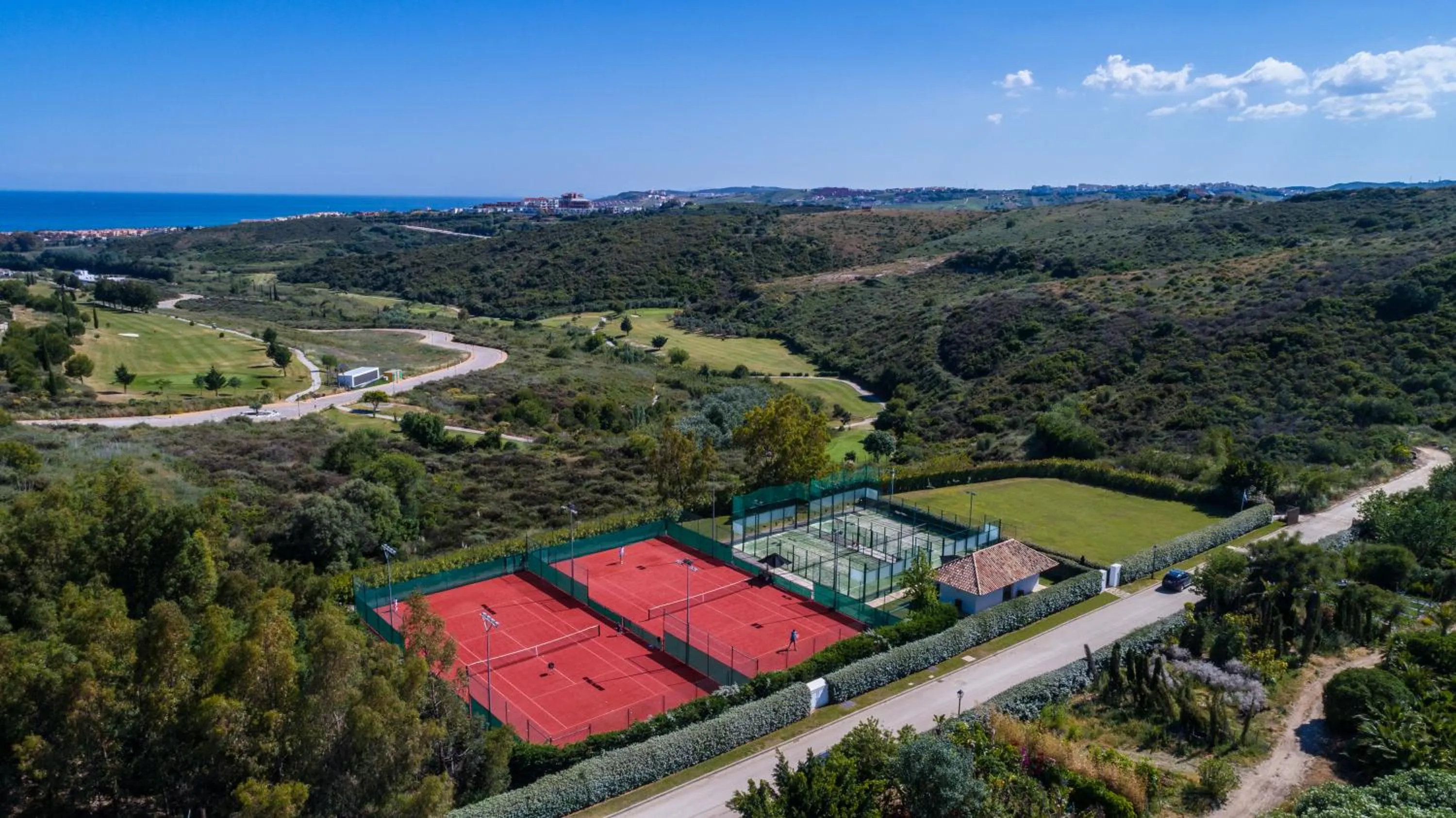 Tennis court in Finca Cortesin Hotel Golf & Spa