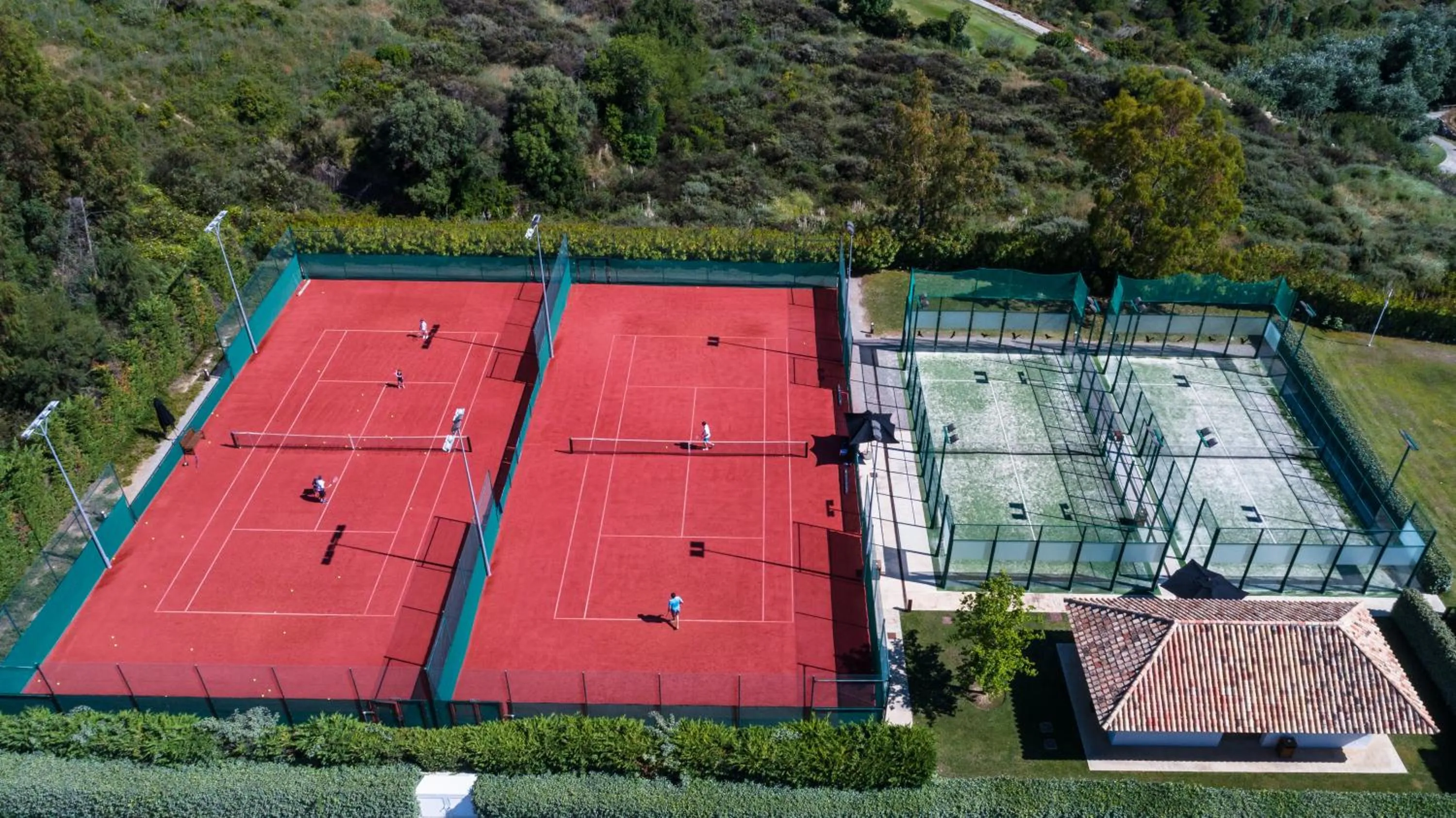 Tennis court in Finca Cortesin Hotel Golf & Spa