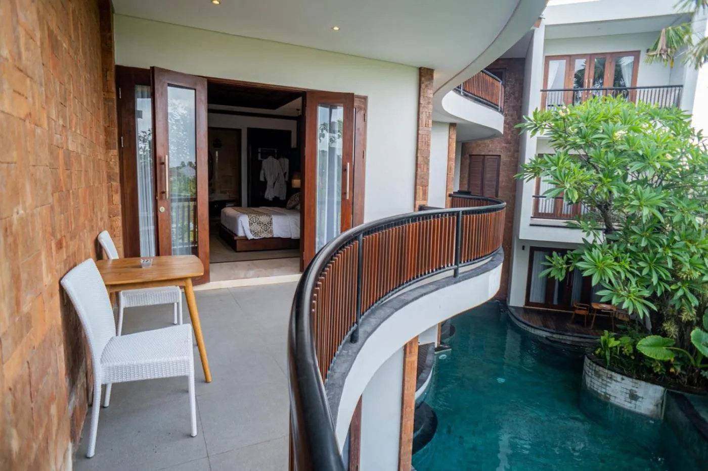 Pool view in djabu Seminyak Hotel