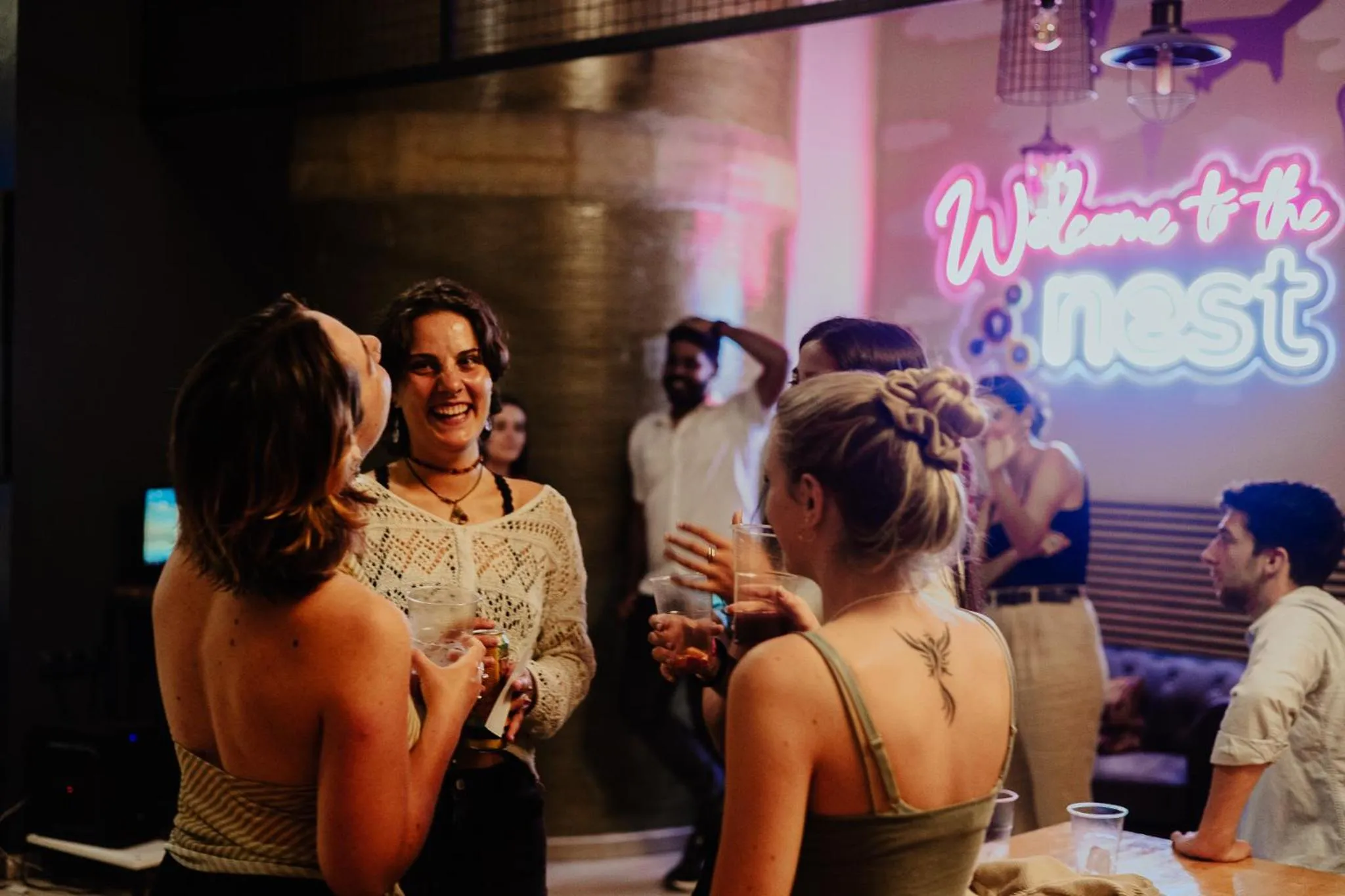 Evening entertainment in Purple Nest Hostel