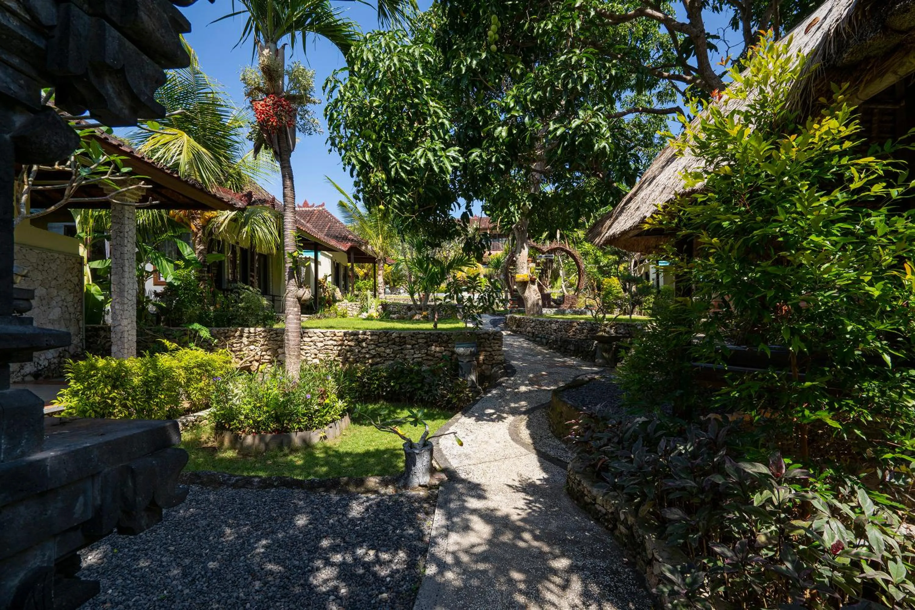 Garden in The Tanis Beach Resort Nusa Lembongan