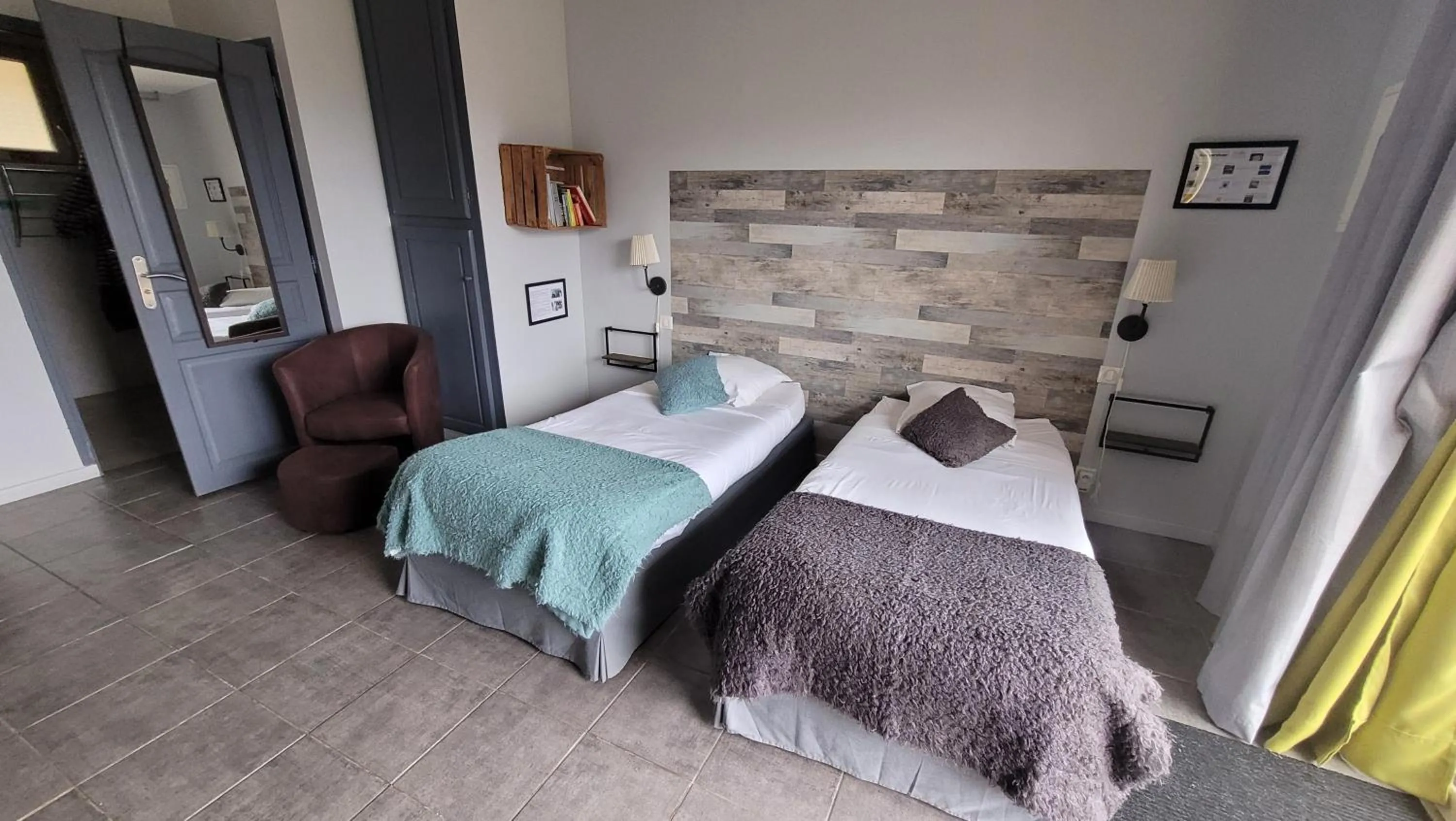 Bed in Hotel La Peyrade