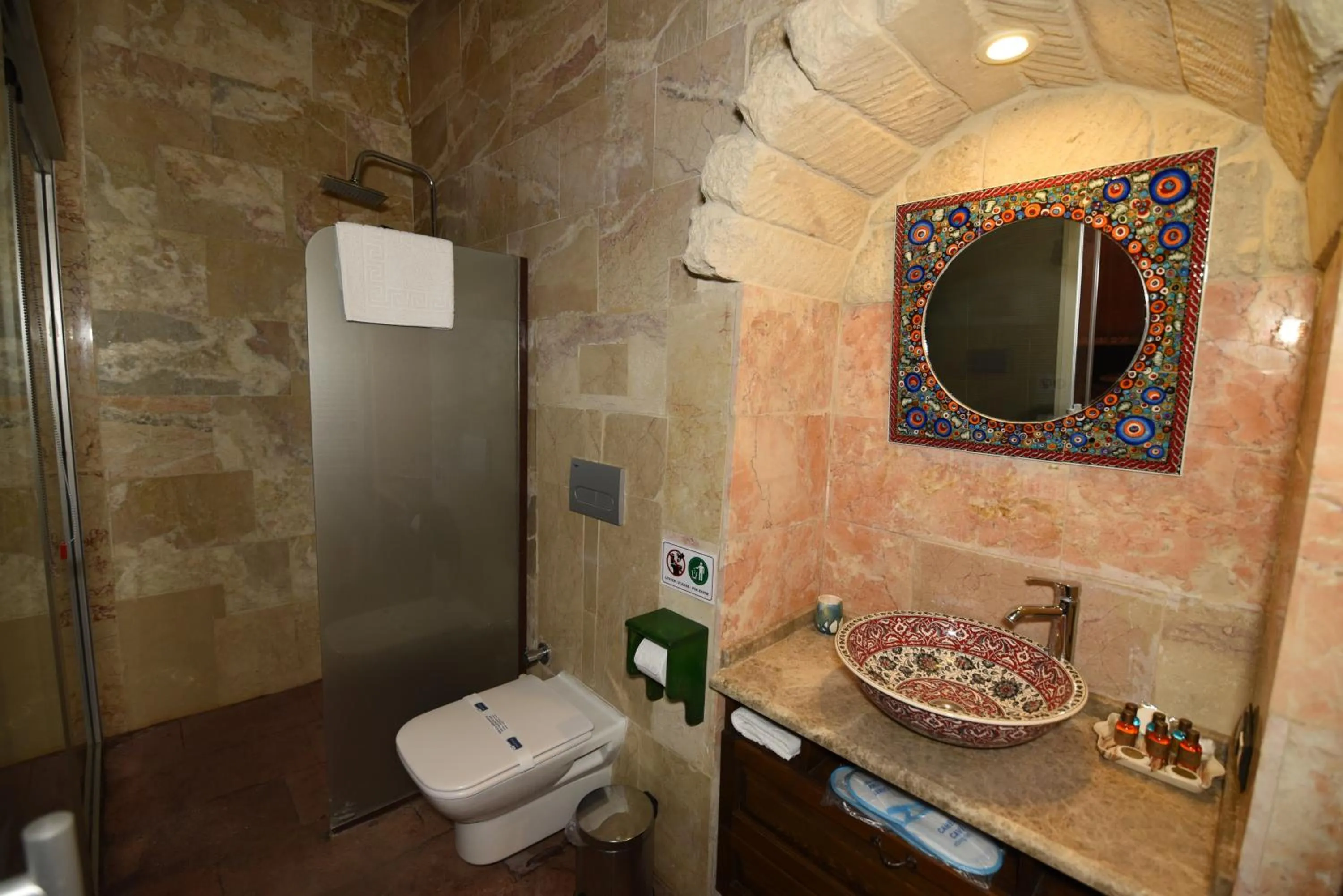 Bathroom in Canela Cave Hotel - Cappadocia