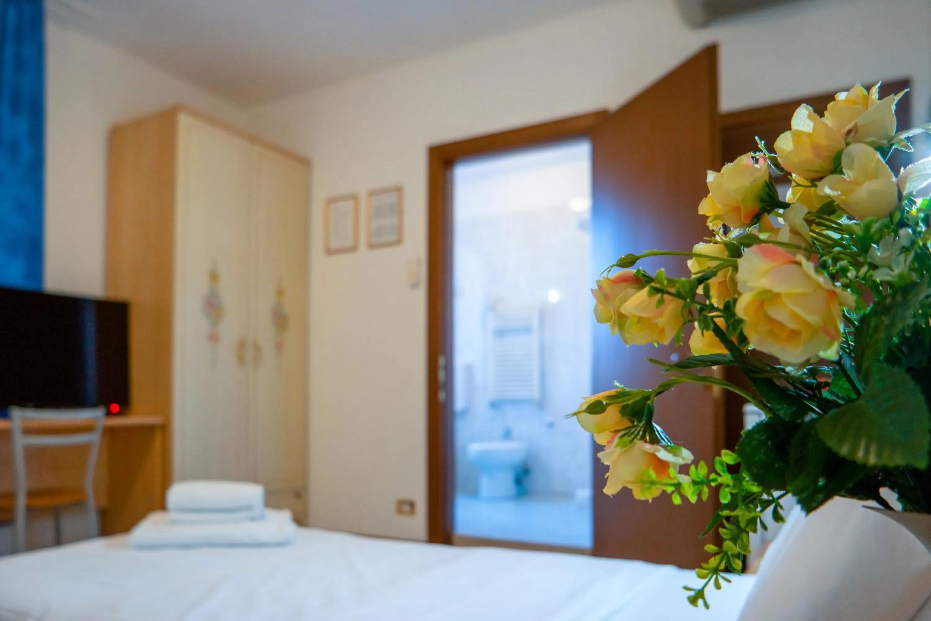 Bed in Hotel New Aurora Venice