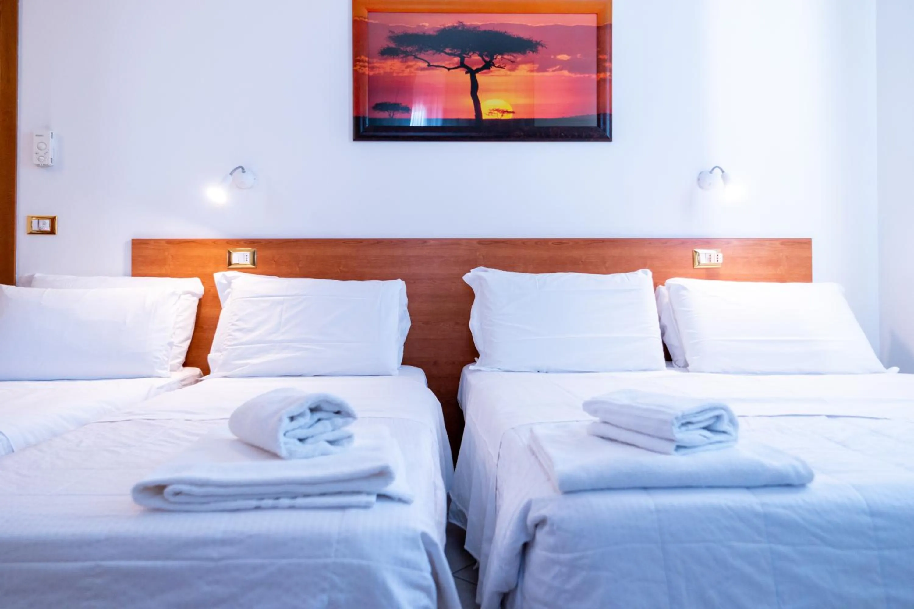 Bed in Hotel New Aurora Venice