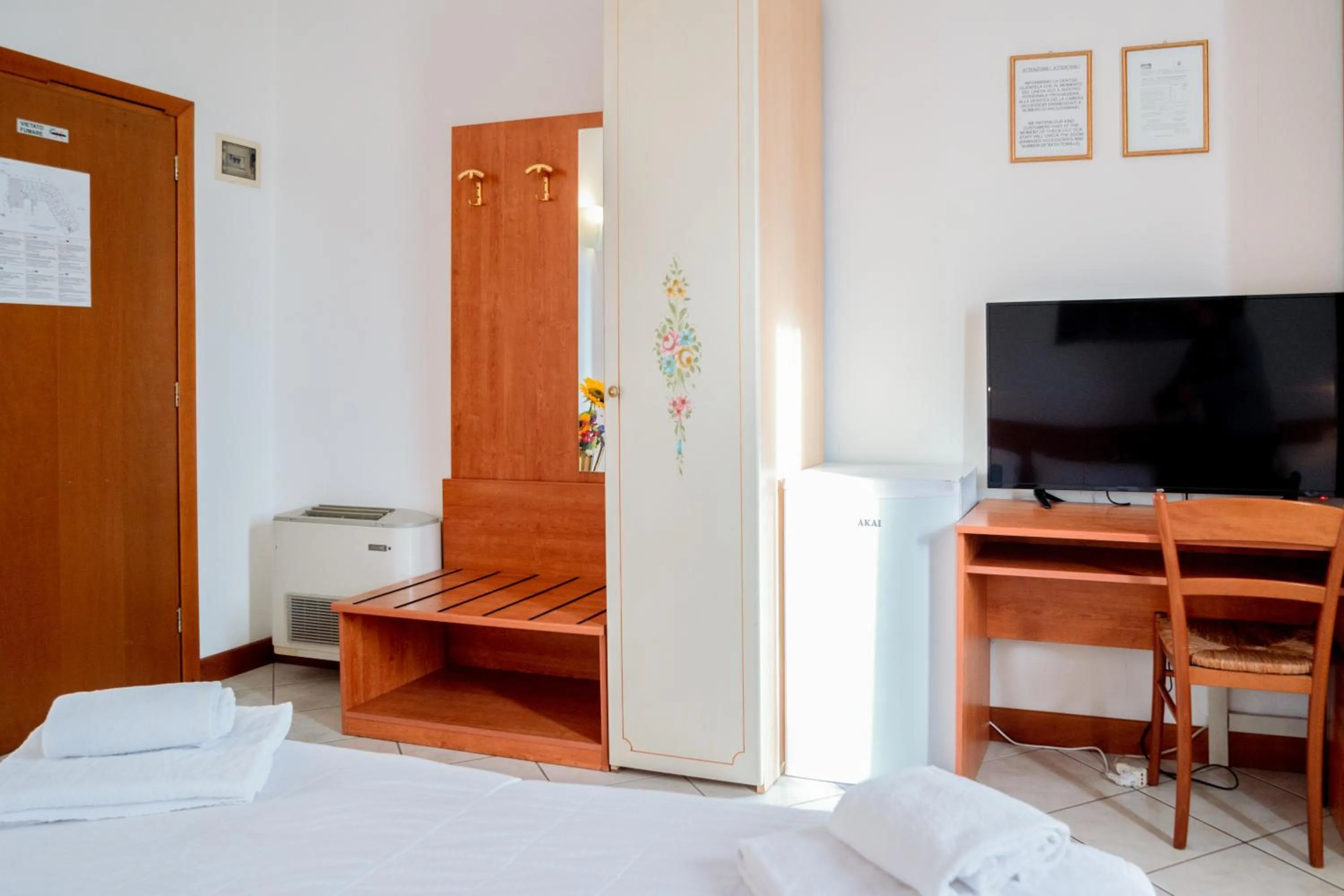 Bed in Hotel New Aurora Venice