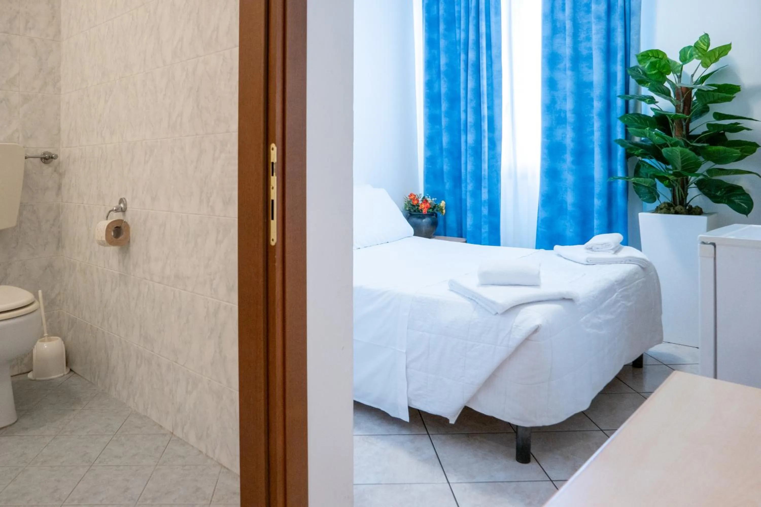 Bed in Hotel New Aurora Venice