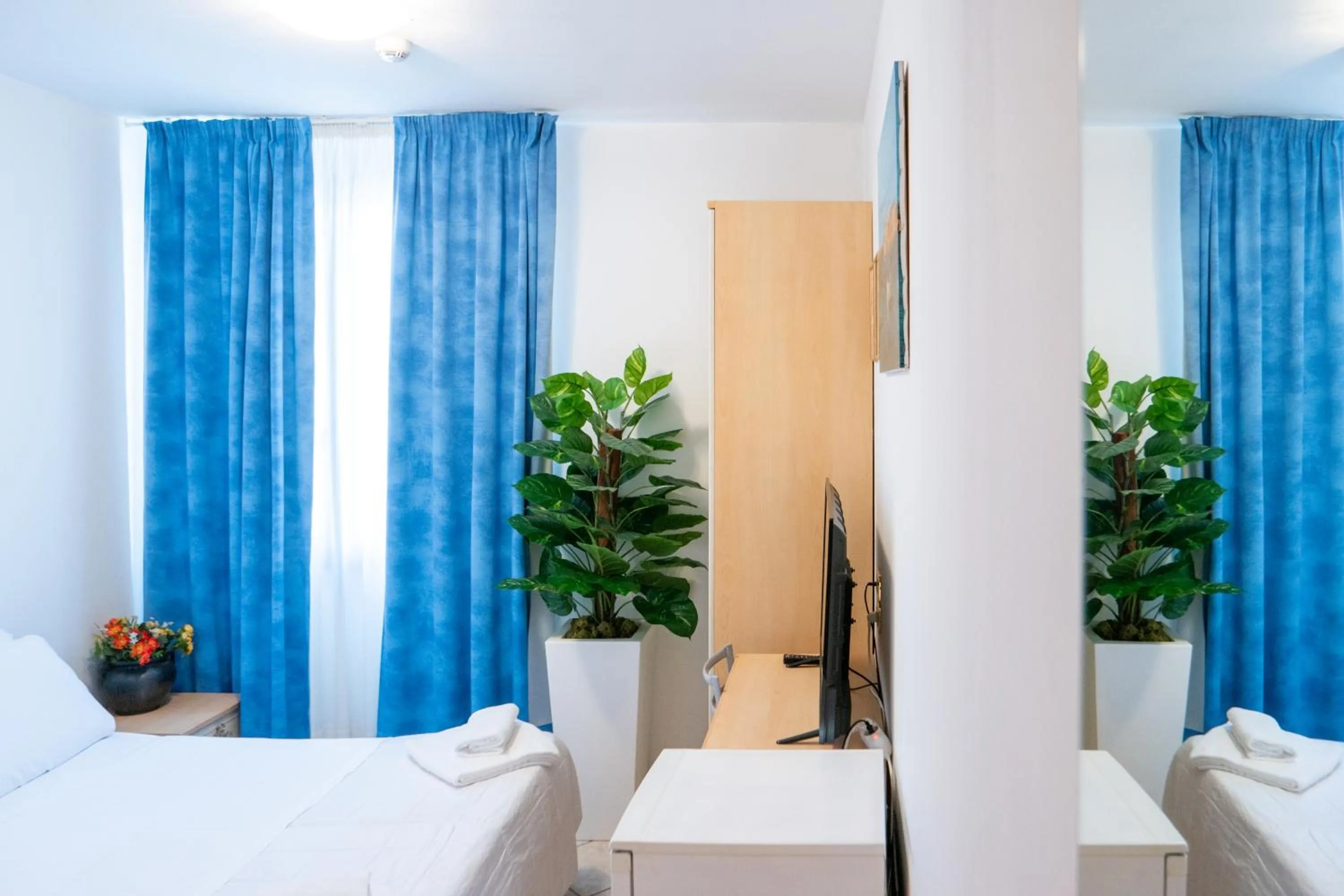 Bed in Hotel New Aurora Venice