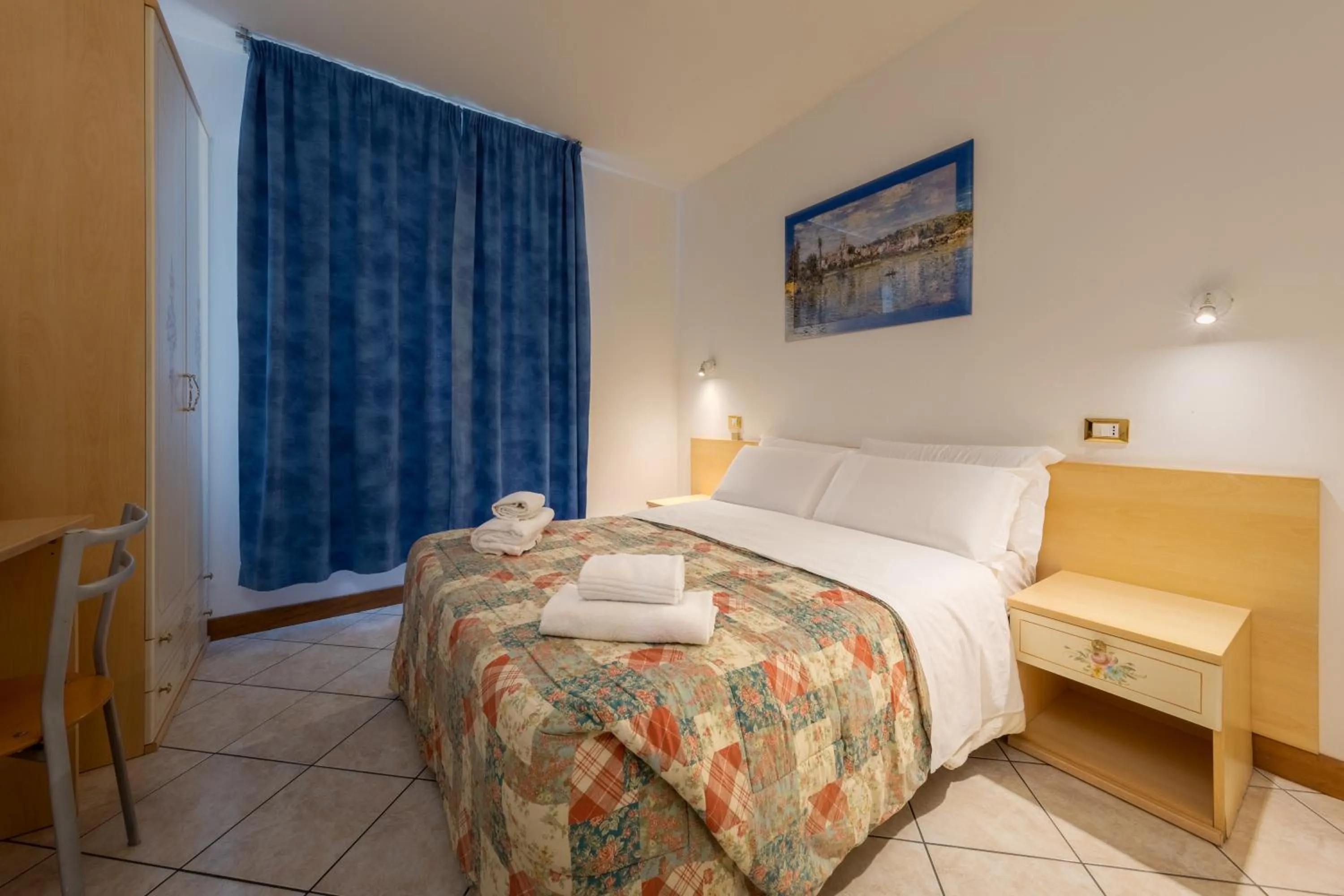 Bed in Hotel New Aurora Venice