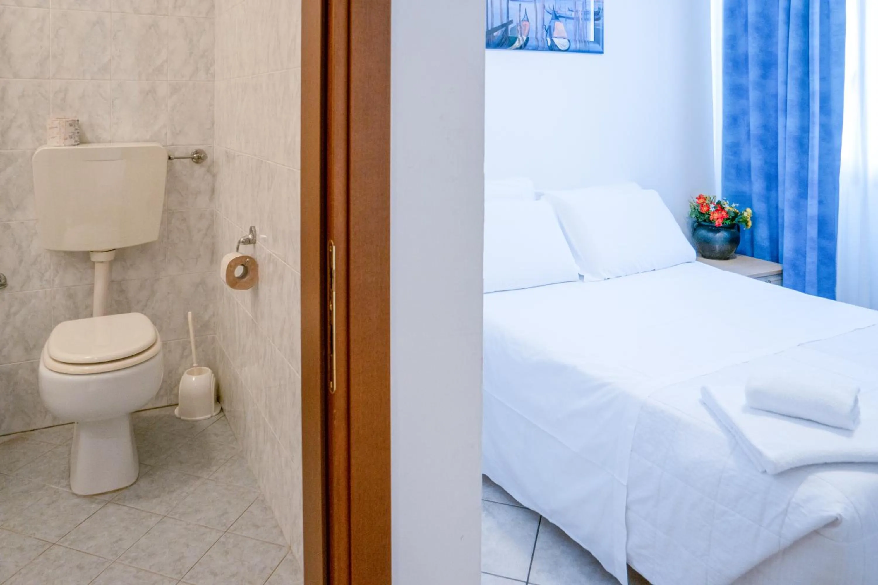 Bed in Hotel New Aurora Venice