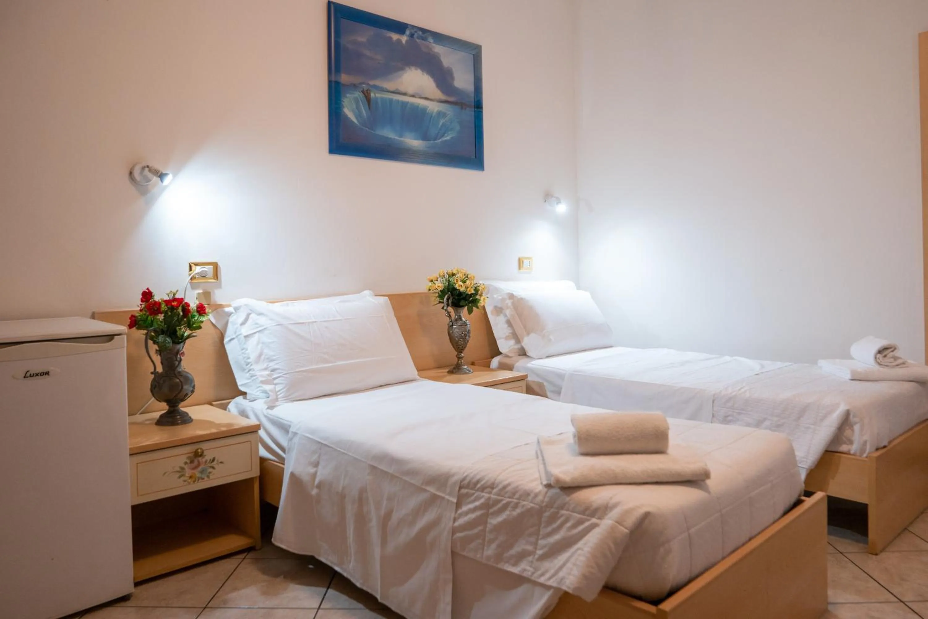 Bed in Hotel New Aurora Venice