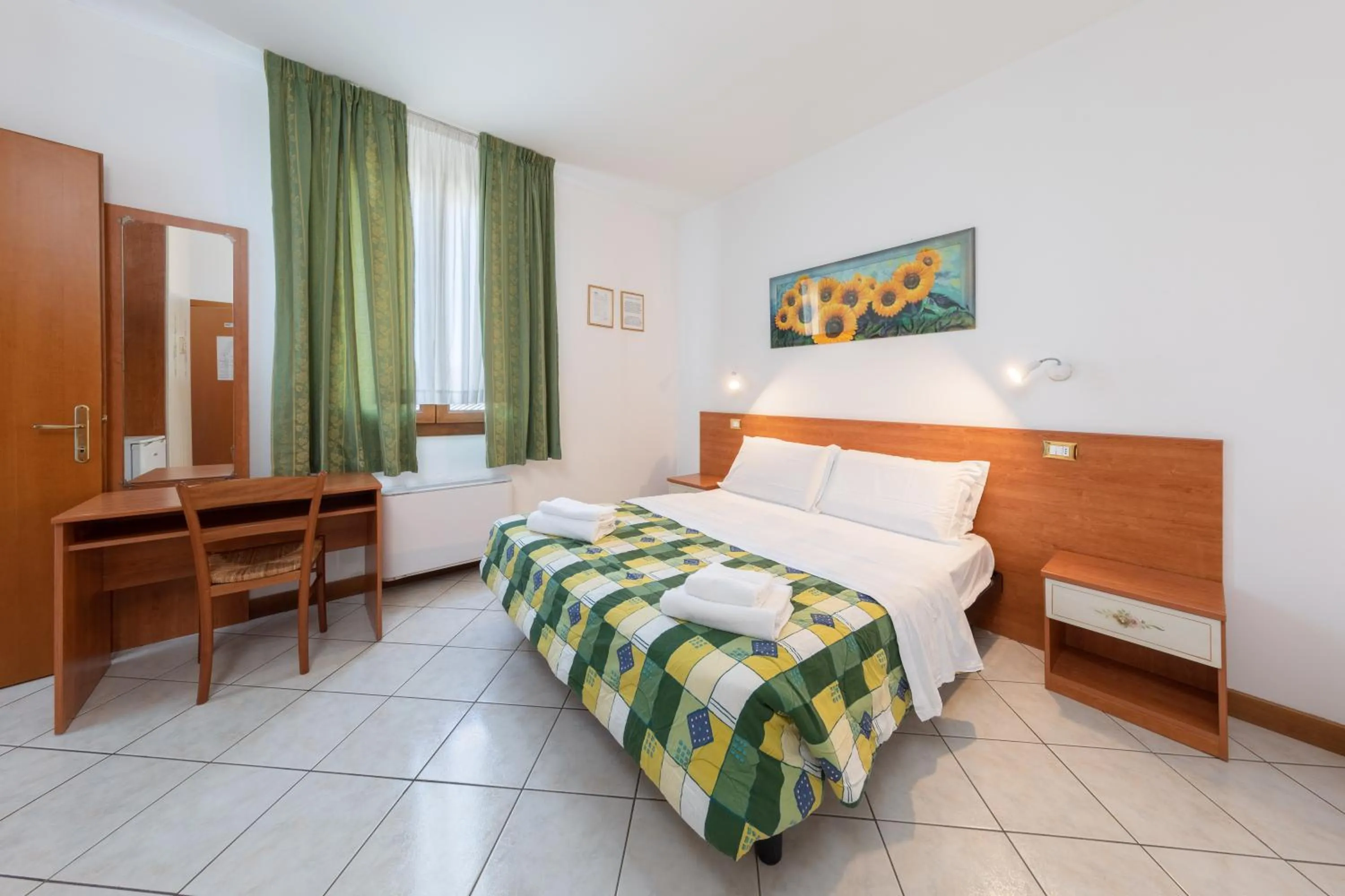 Bed in Hotel New Aurora Venice