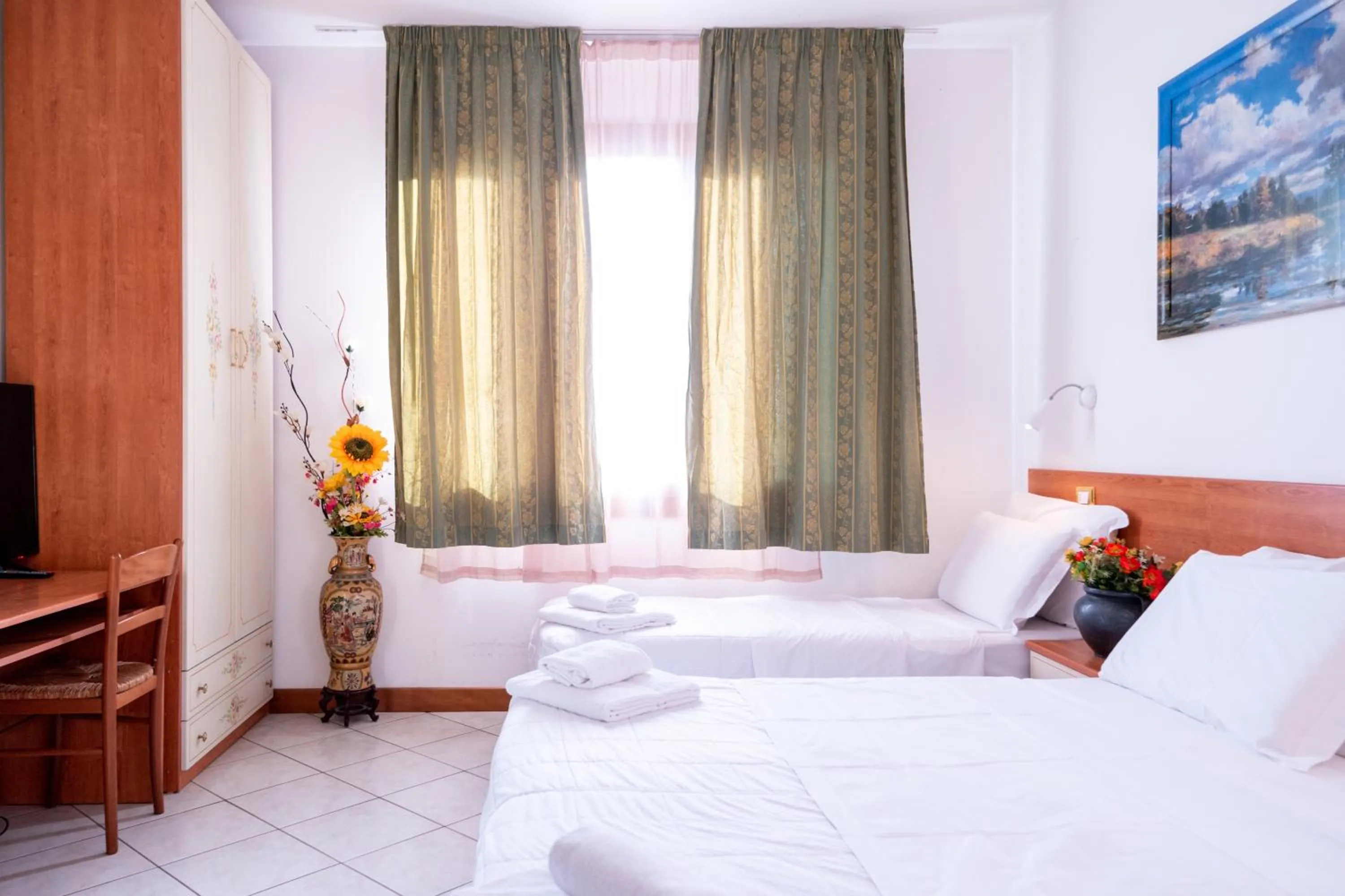 Bed in Hotel New Aurora Venice