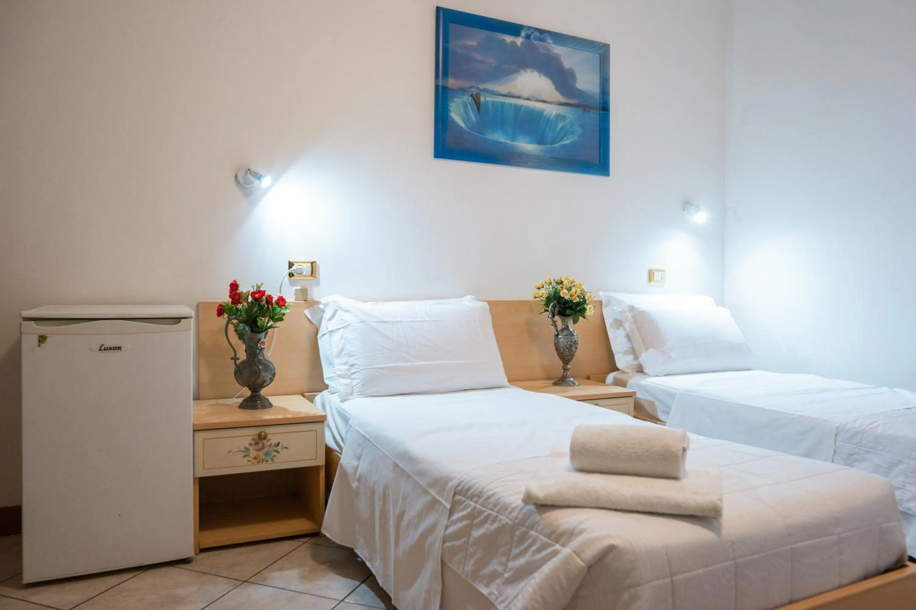 Bed in Hotel New Aurora Venice