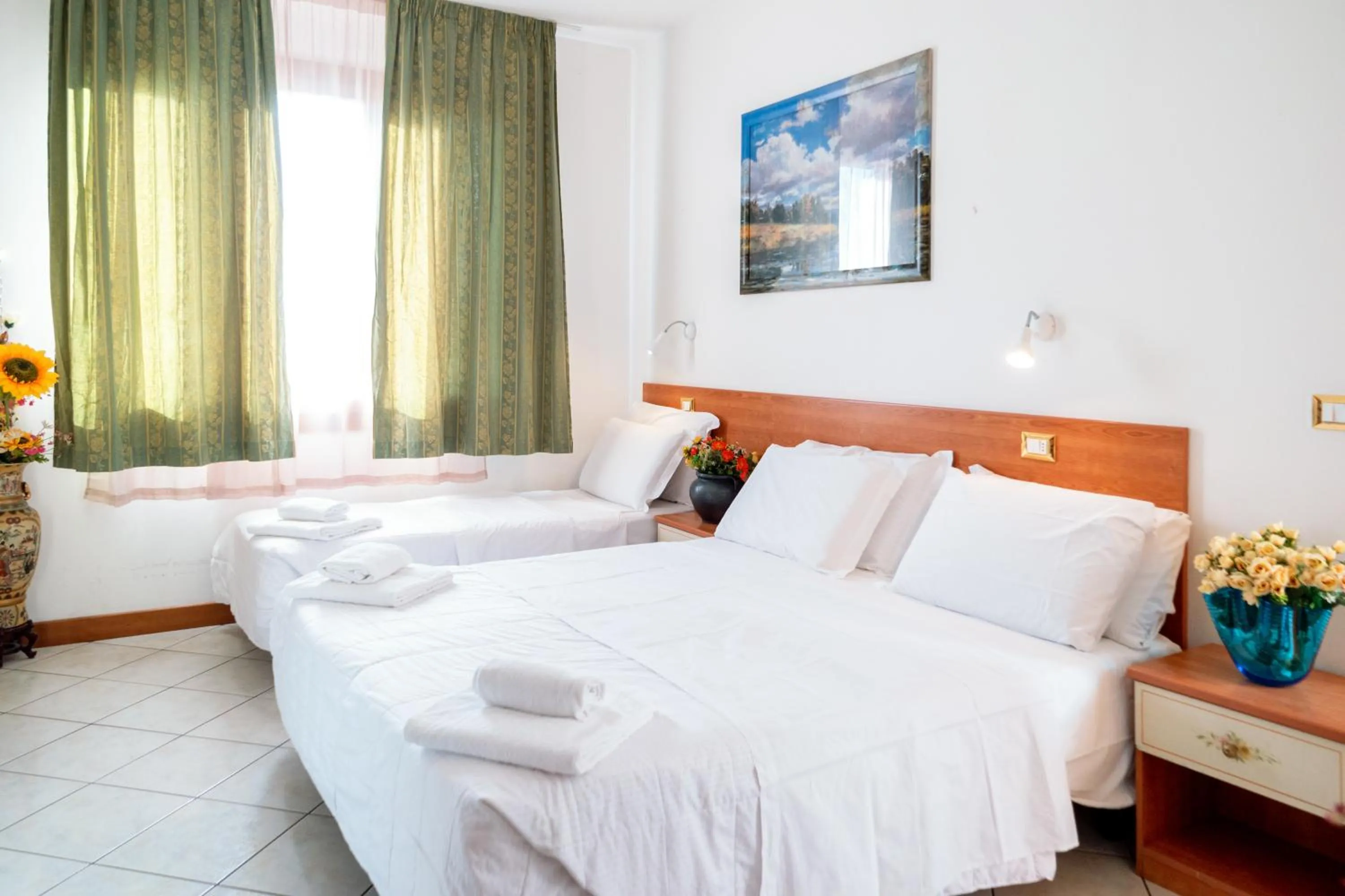 Bed in Hotel New Aurora Venice