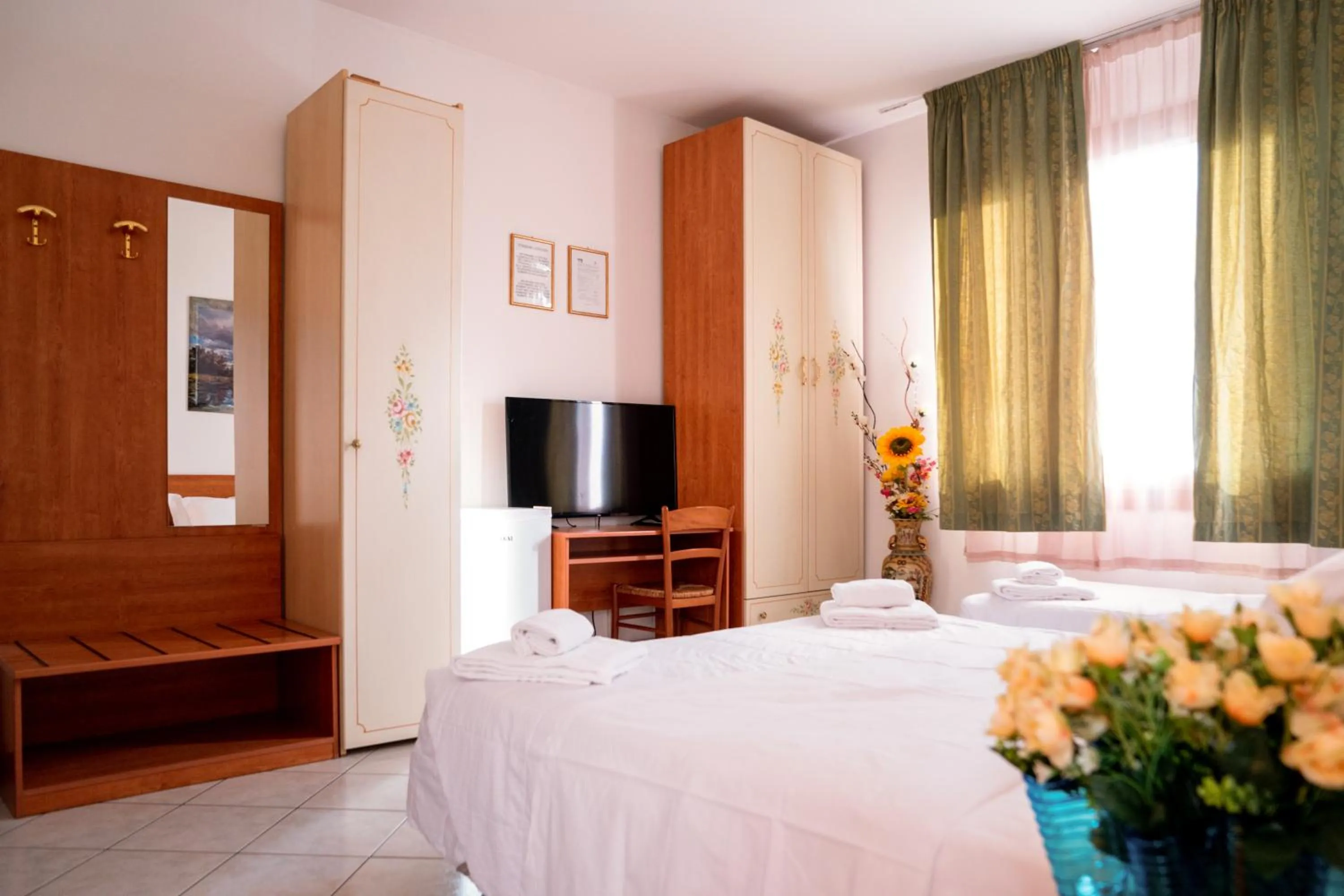 Bed in Hotel New Aurora Venice