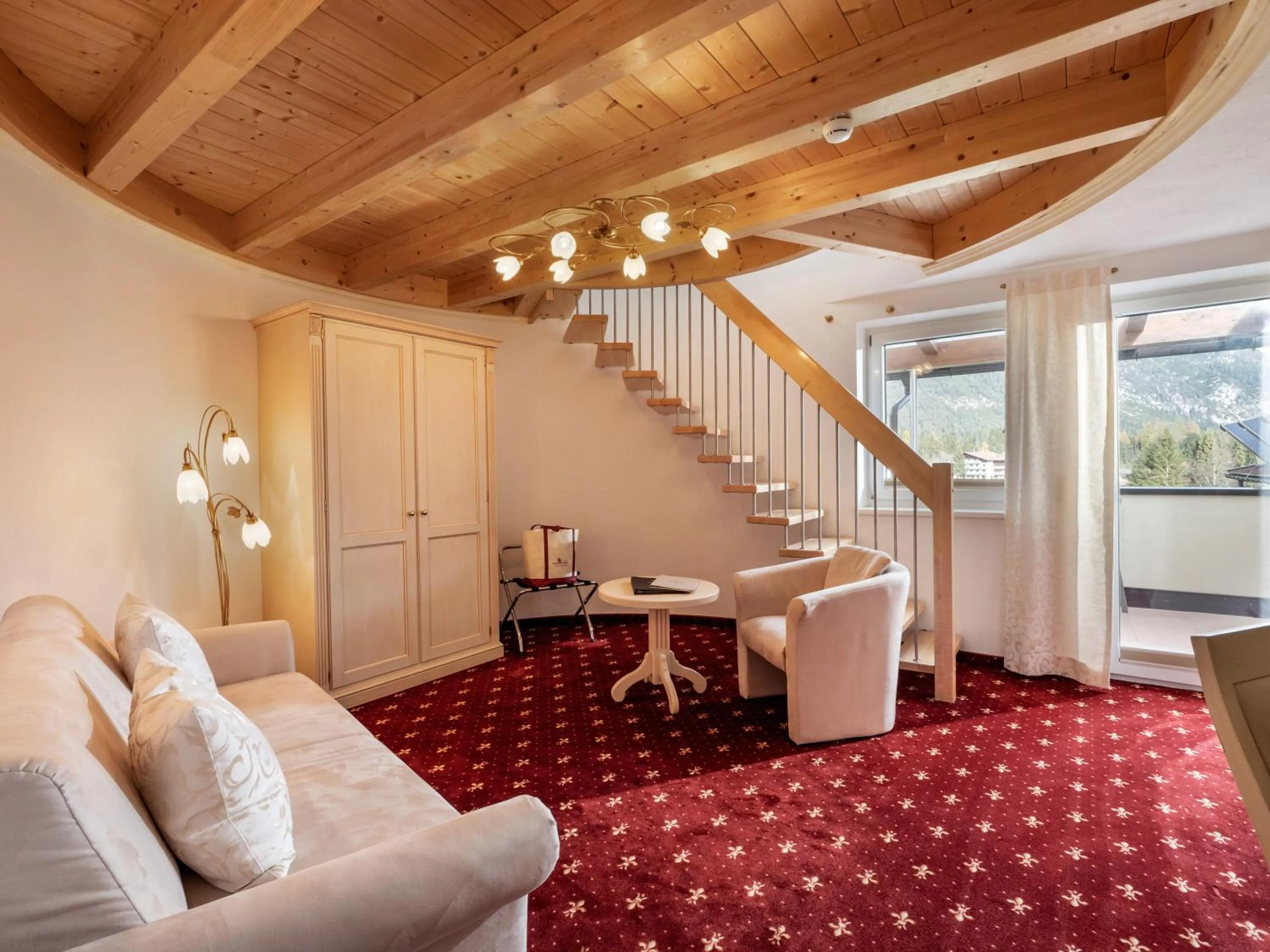 Living room in Alpenhotel Karwendel -Adults only-