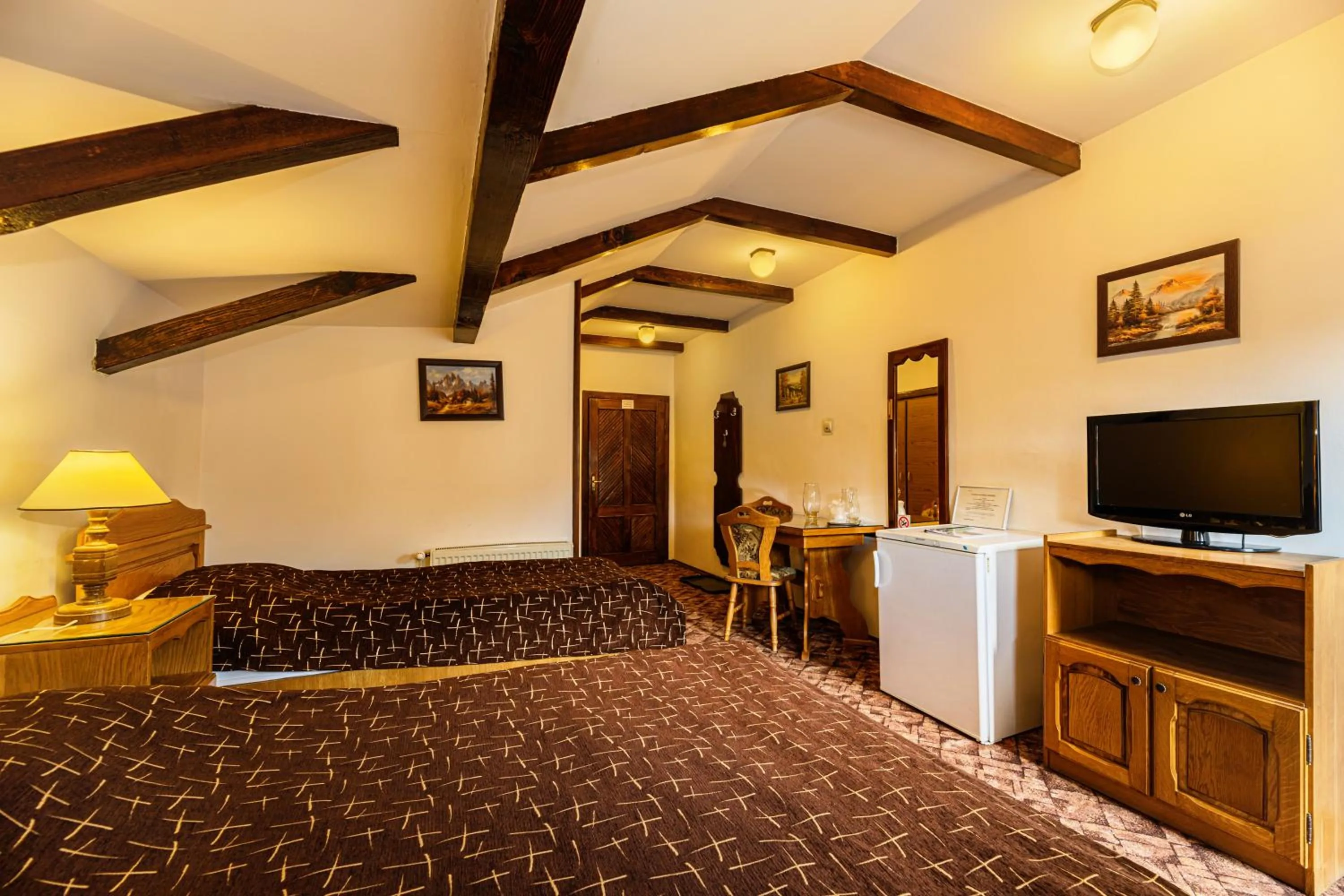 Bed in Pension Casa Bradul