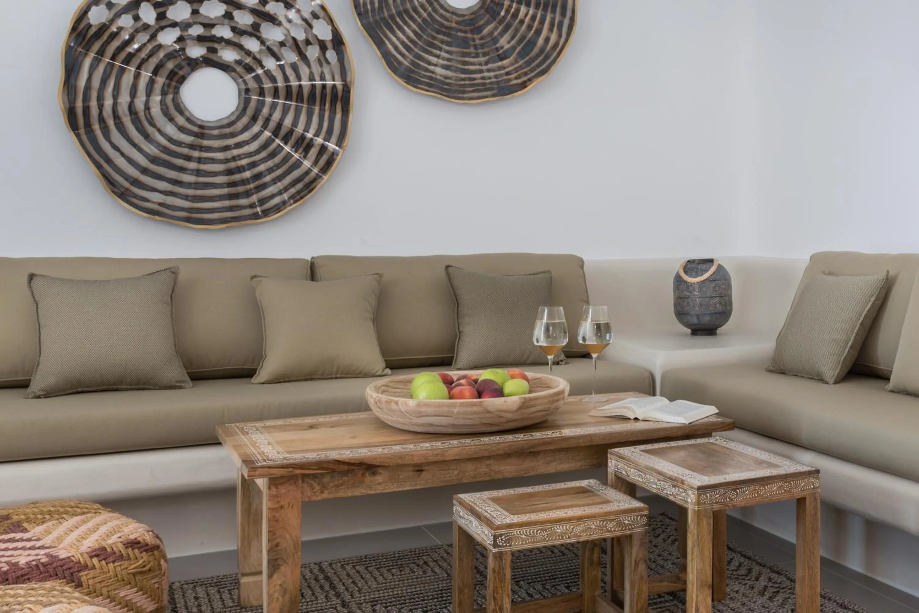 Seating area in White & Co Exclusive Island Villas