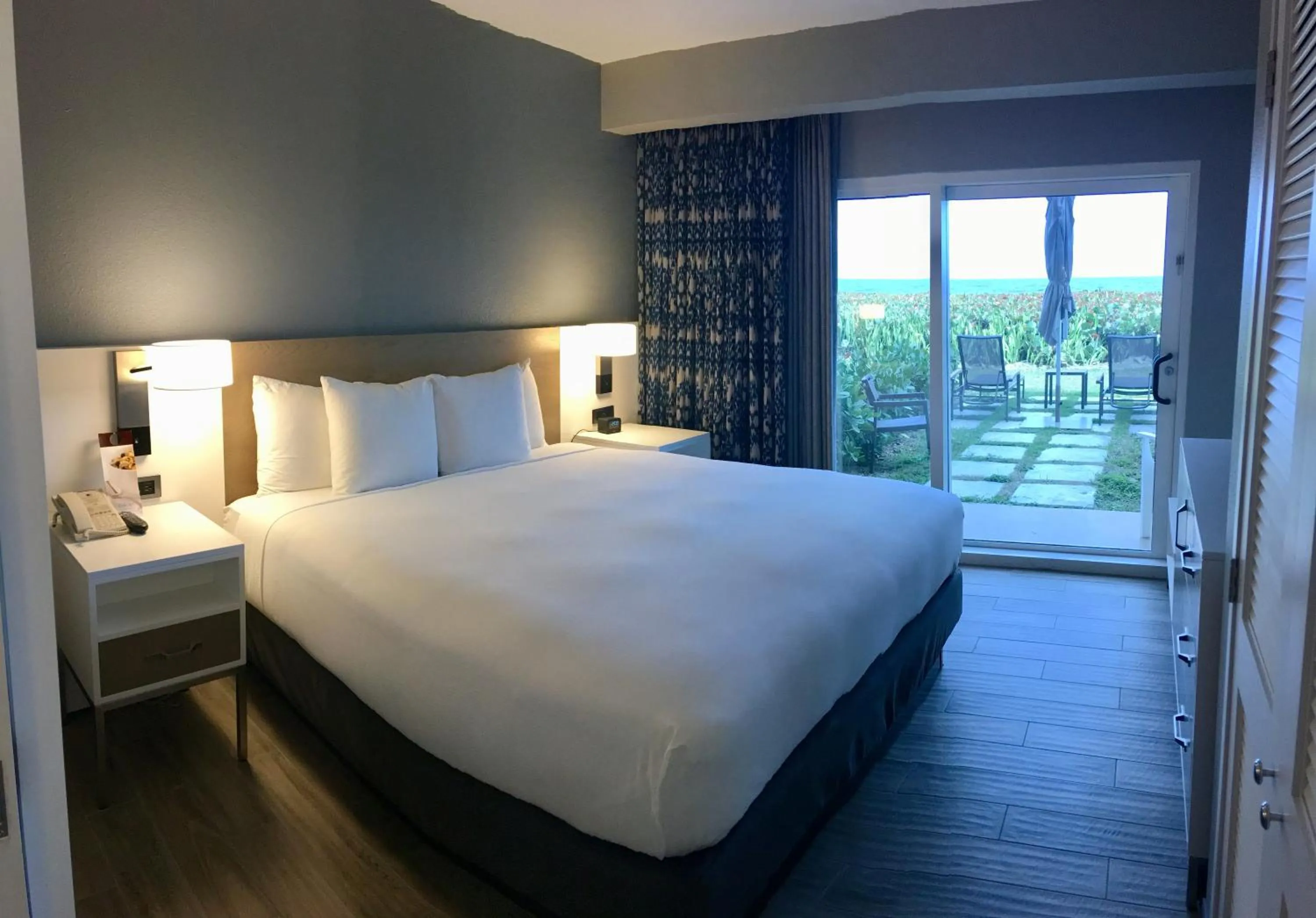 Bed in DoubleTree Suites by Hilton Melbourne Beach Oceanfront