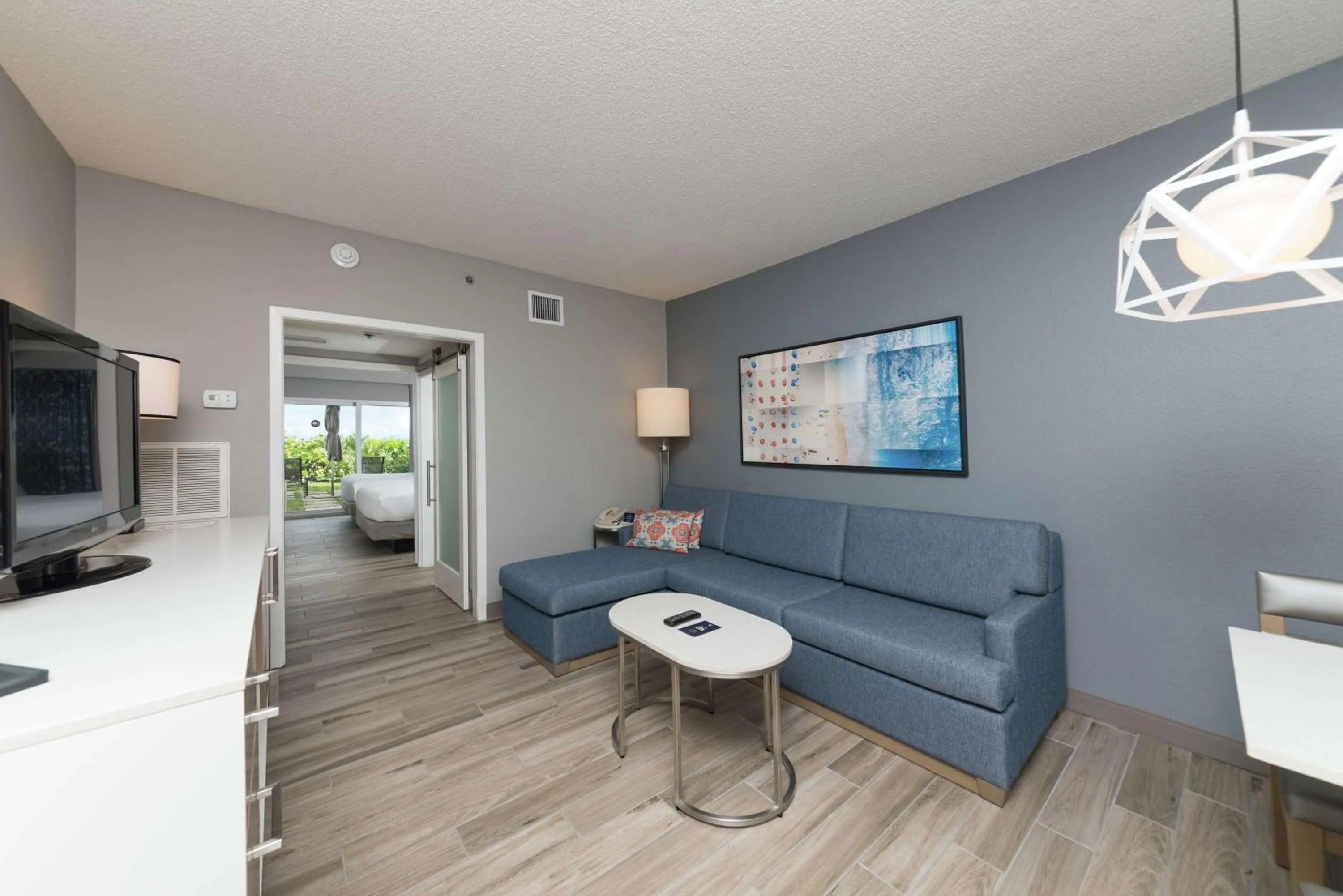 Bed in DoubleTree Suites by Hilton Melbourne Beach Oceanfront