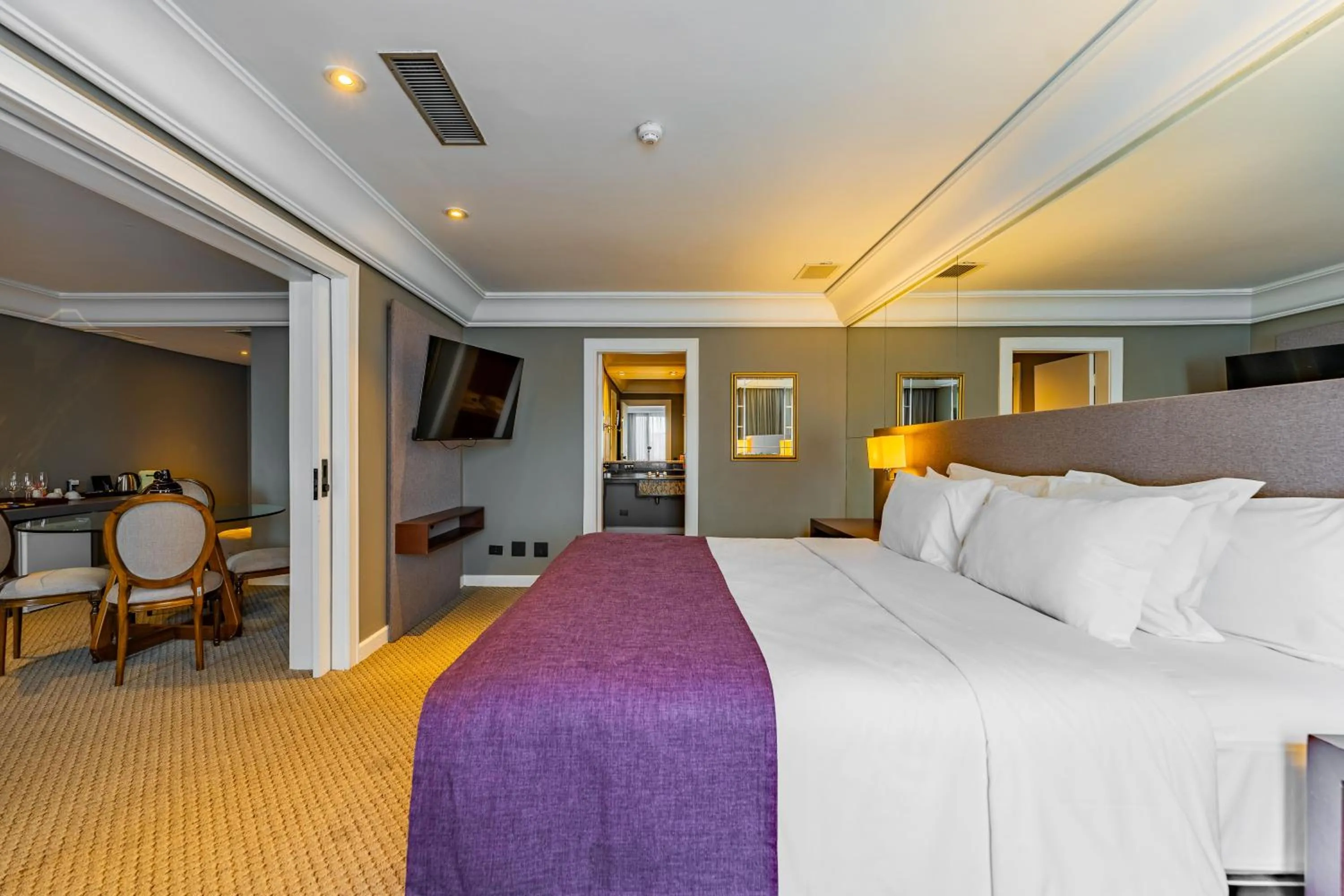 Communal lounge/ TV room, Bed in Grand Mercure Curitiba Rayon