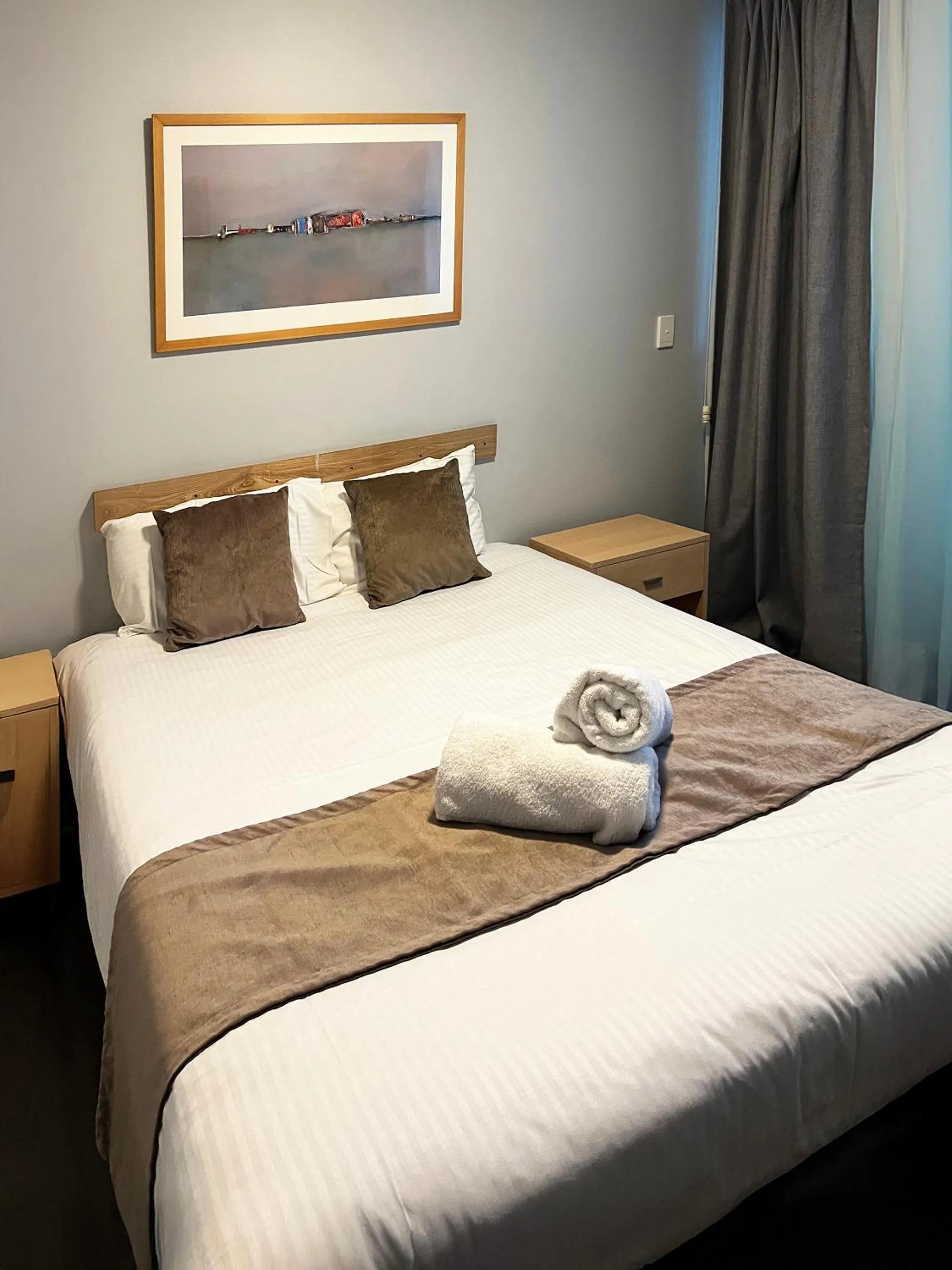 Bedroom, Bed in Caloundra Central Apartment Hotel Official