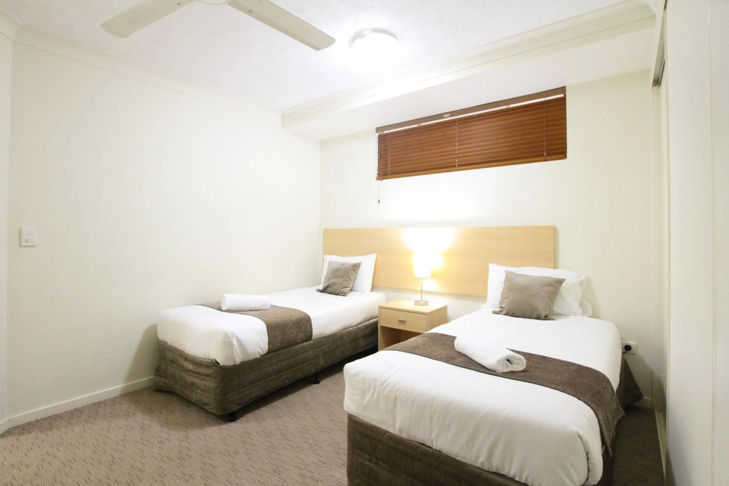 Bedroom, Bed in Caloundra Central Apartment Hotel Official