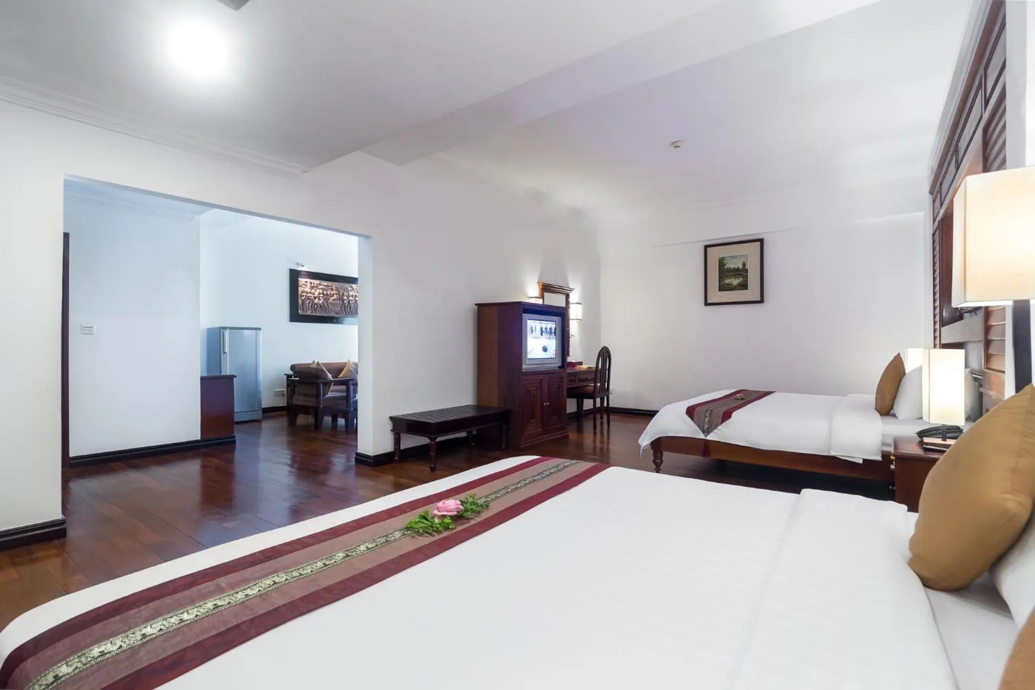 Photo of the whole room, Bed in Kingdom Angkor Hotel