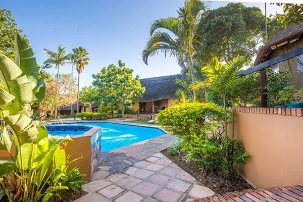 Pool view in AmaZulu Lodge
