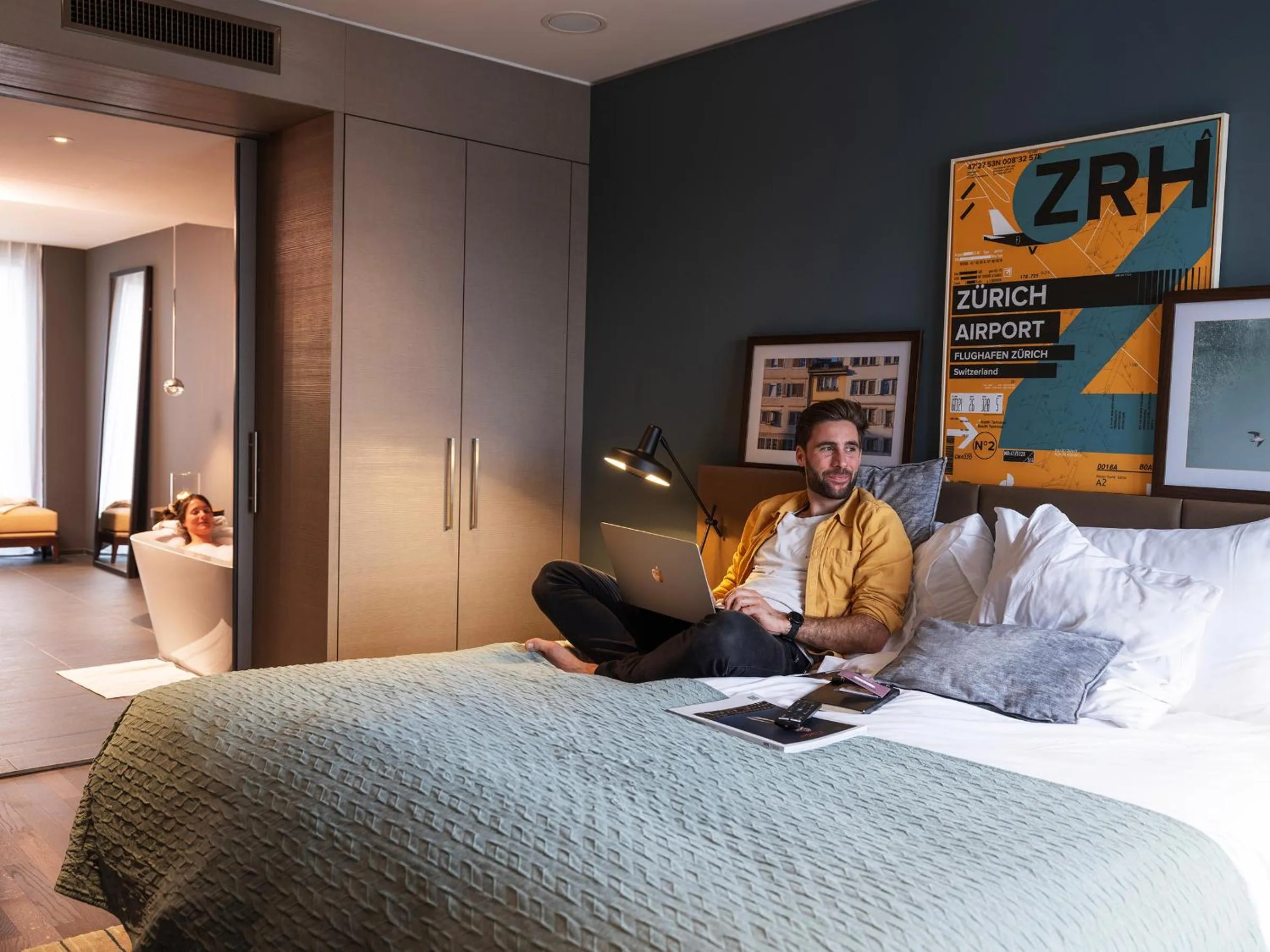 Bedroom, Bed in Acasa Suites Zurich Oerlikon