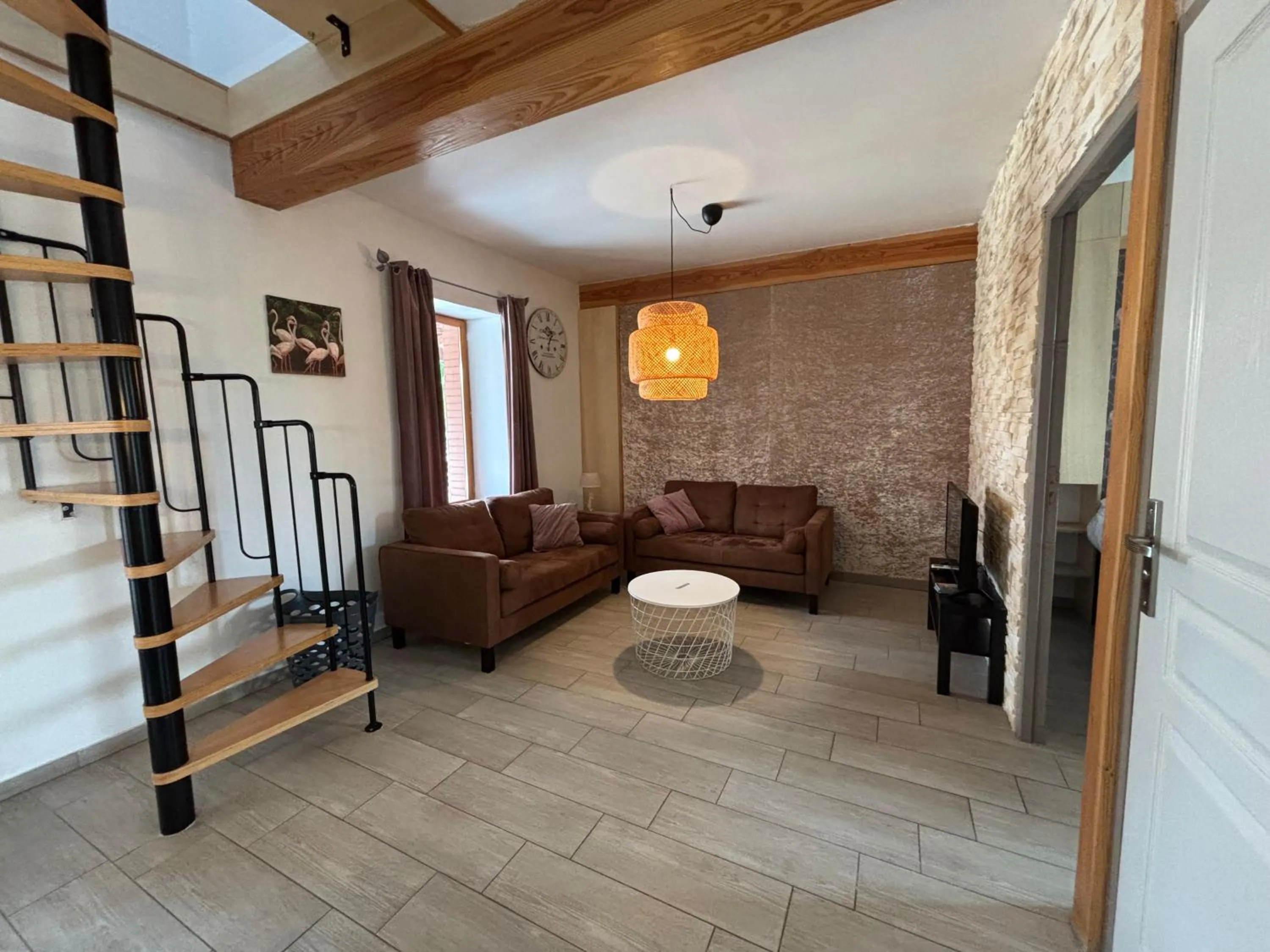 Living room in residence la Salamandre kamers