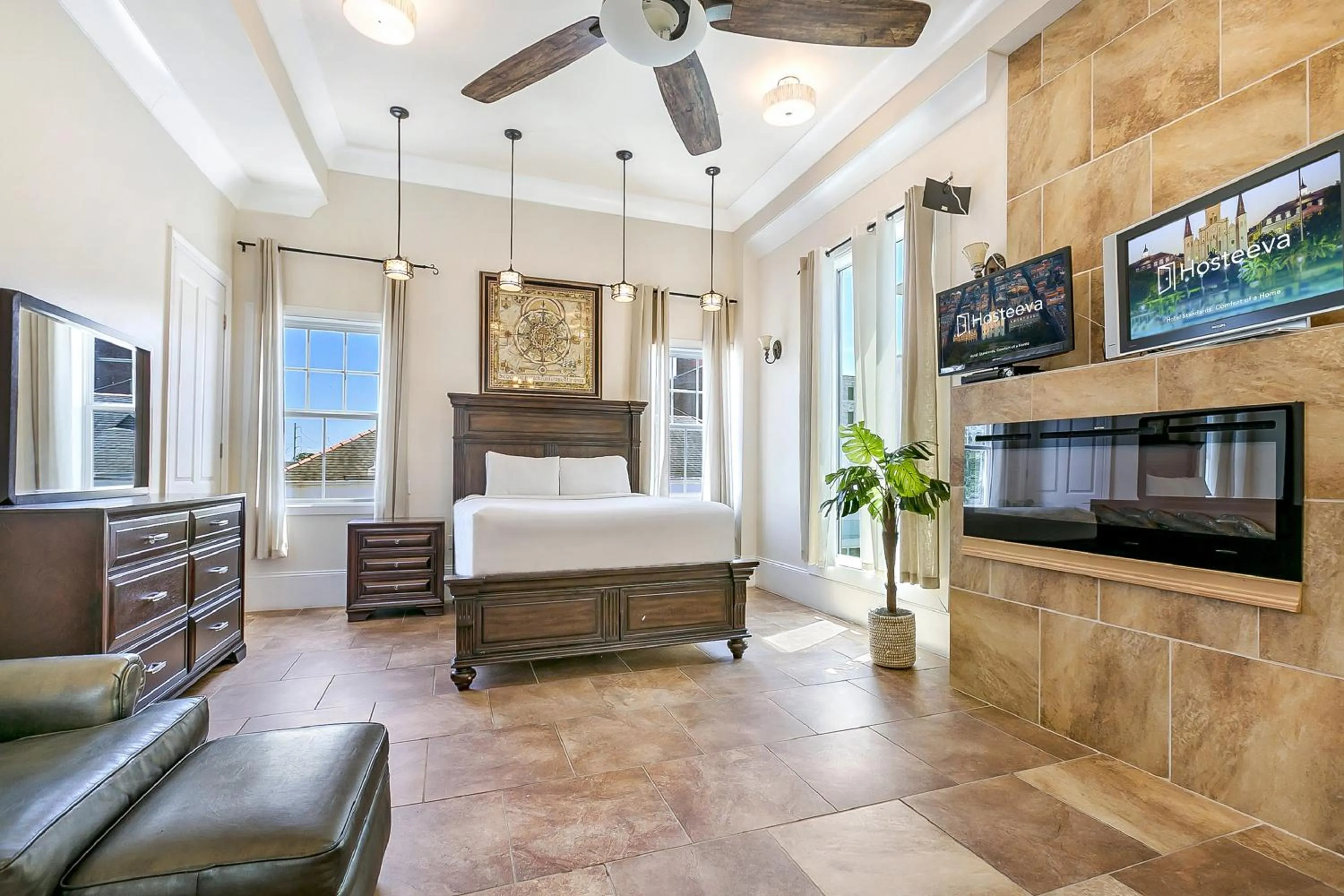 Bedroom, Bed in Urban Condos with Spacious Rooms & Amenities