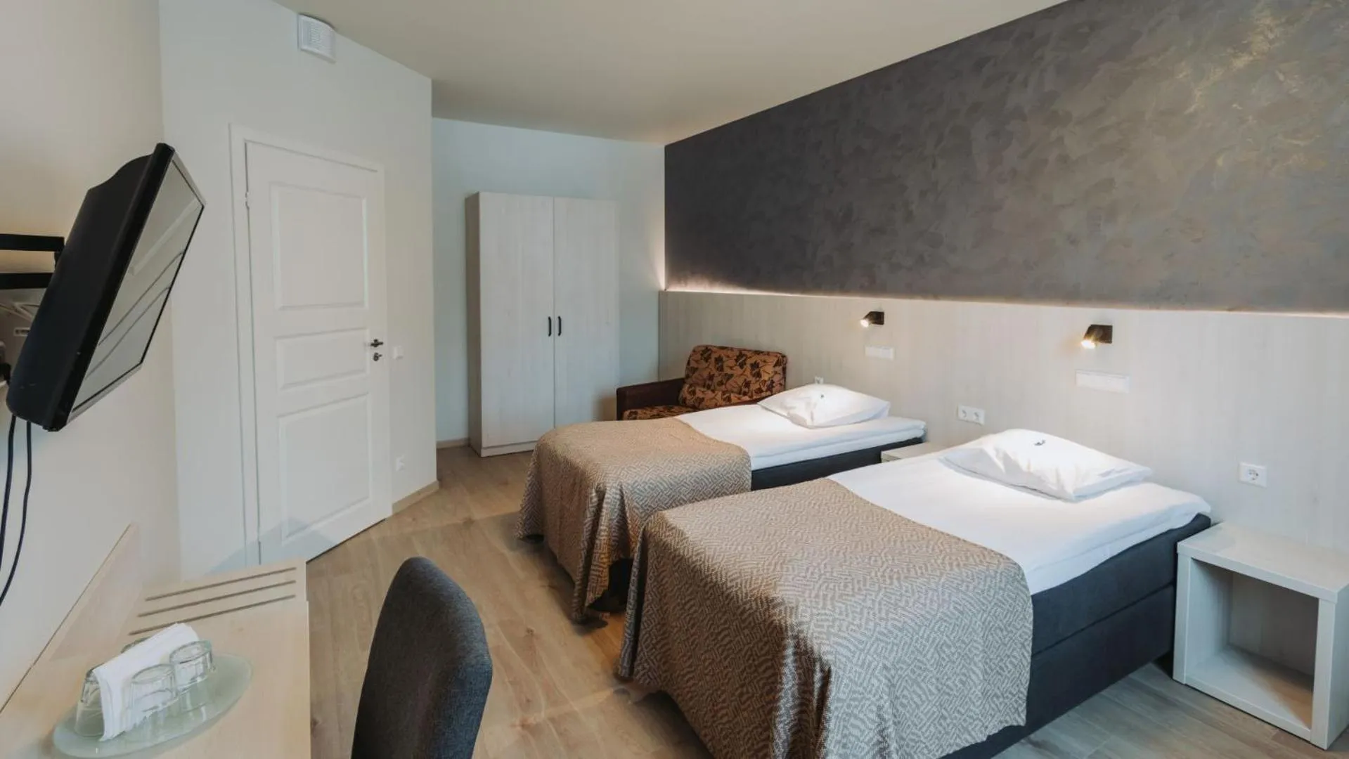 Bed in Viiking Spa Hotel