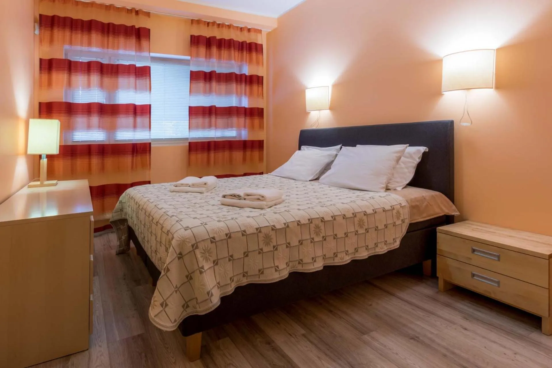 Bed in Viiking Spa Hotel