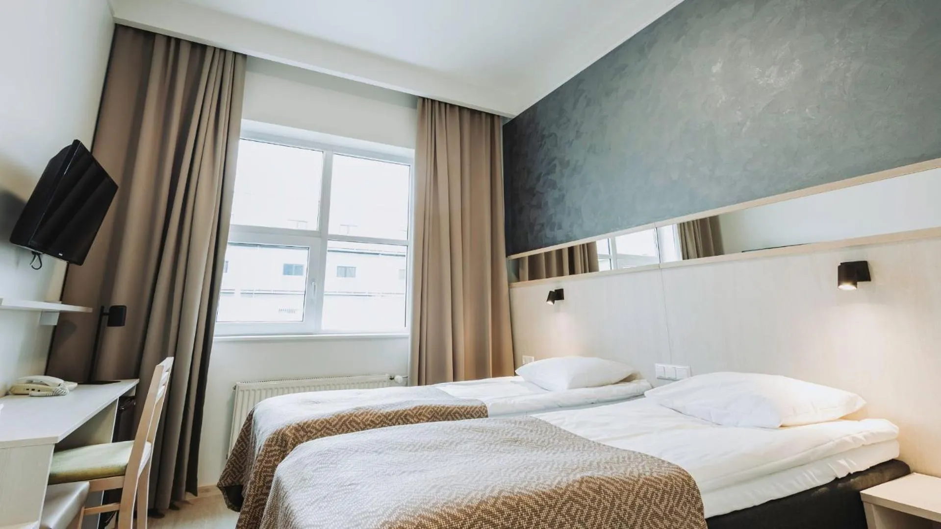 Bed in Viiking Spa Hotel