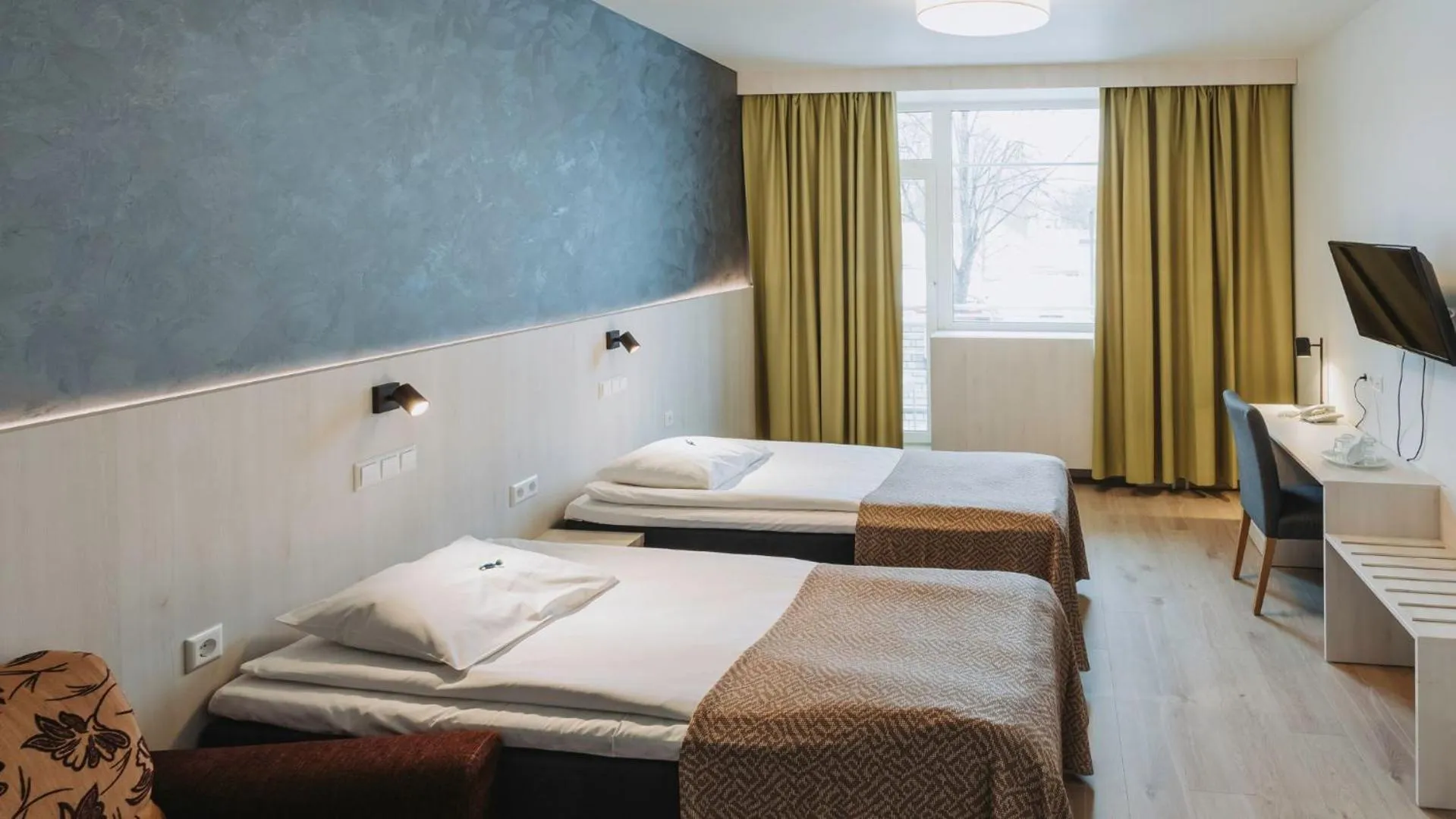 Bed in Viiking Spa Hotel