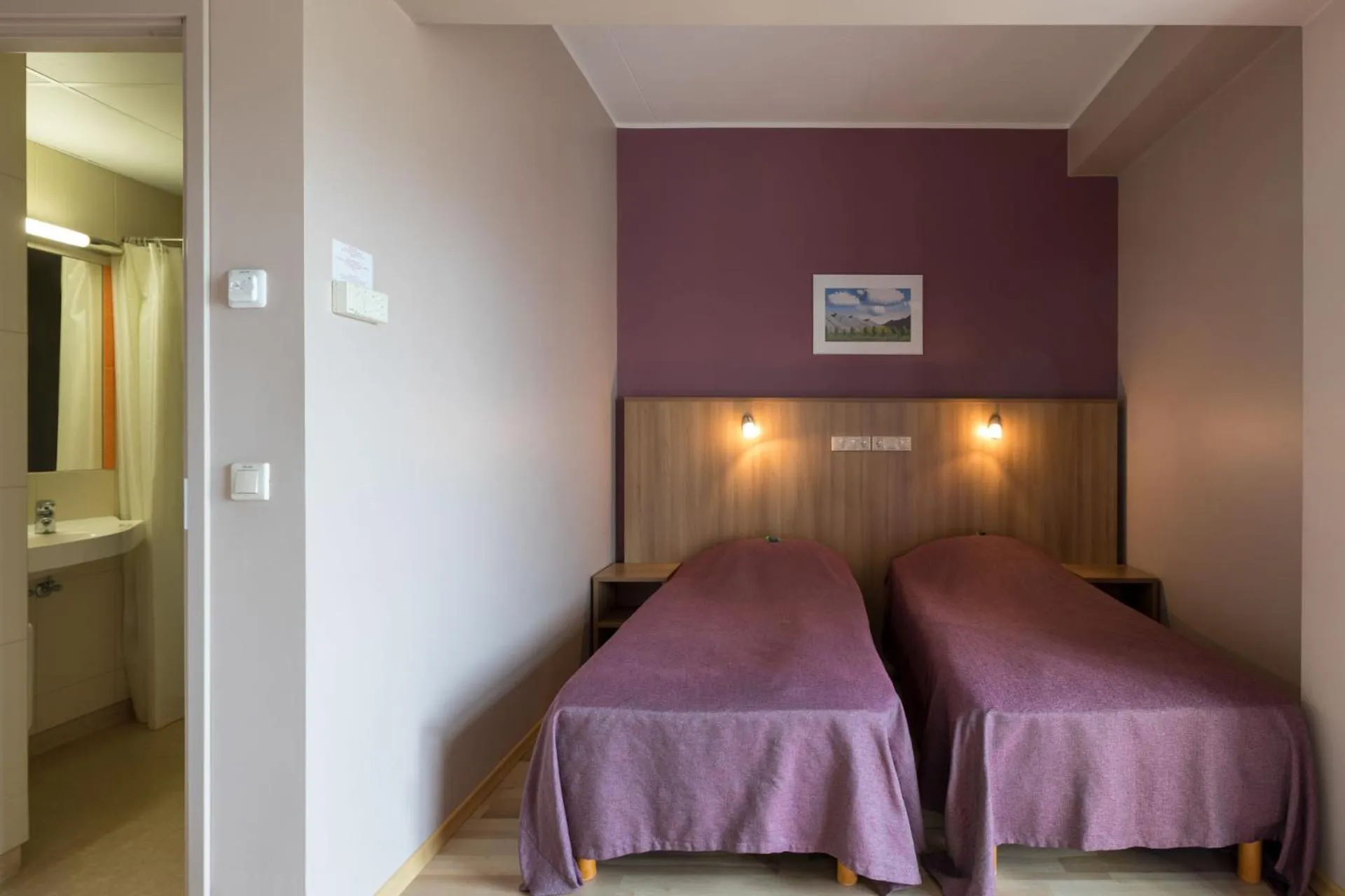 Bed in Viiking Spa Hotel