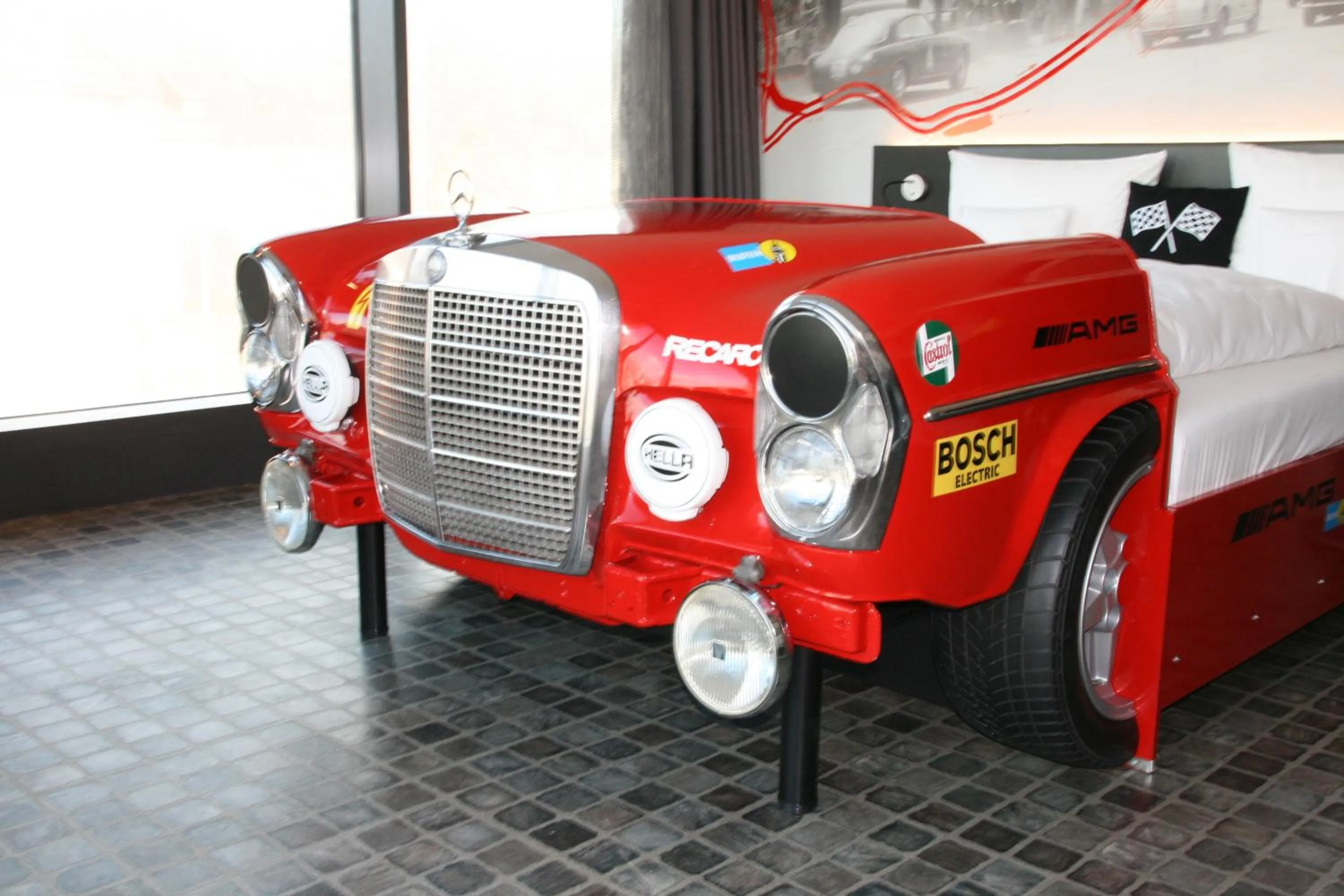 Bed in V8 HOTEL Motorworld Region Stuttgart