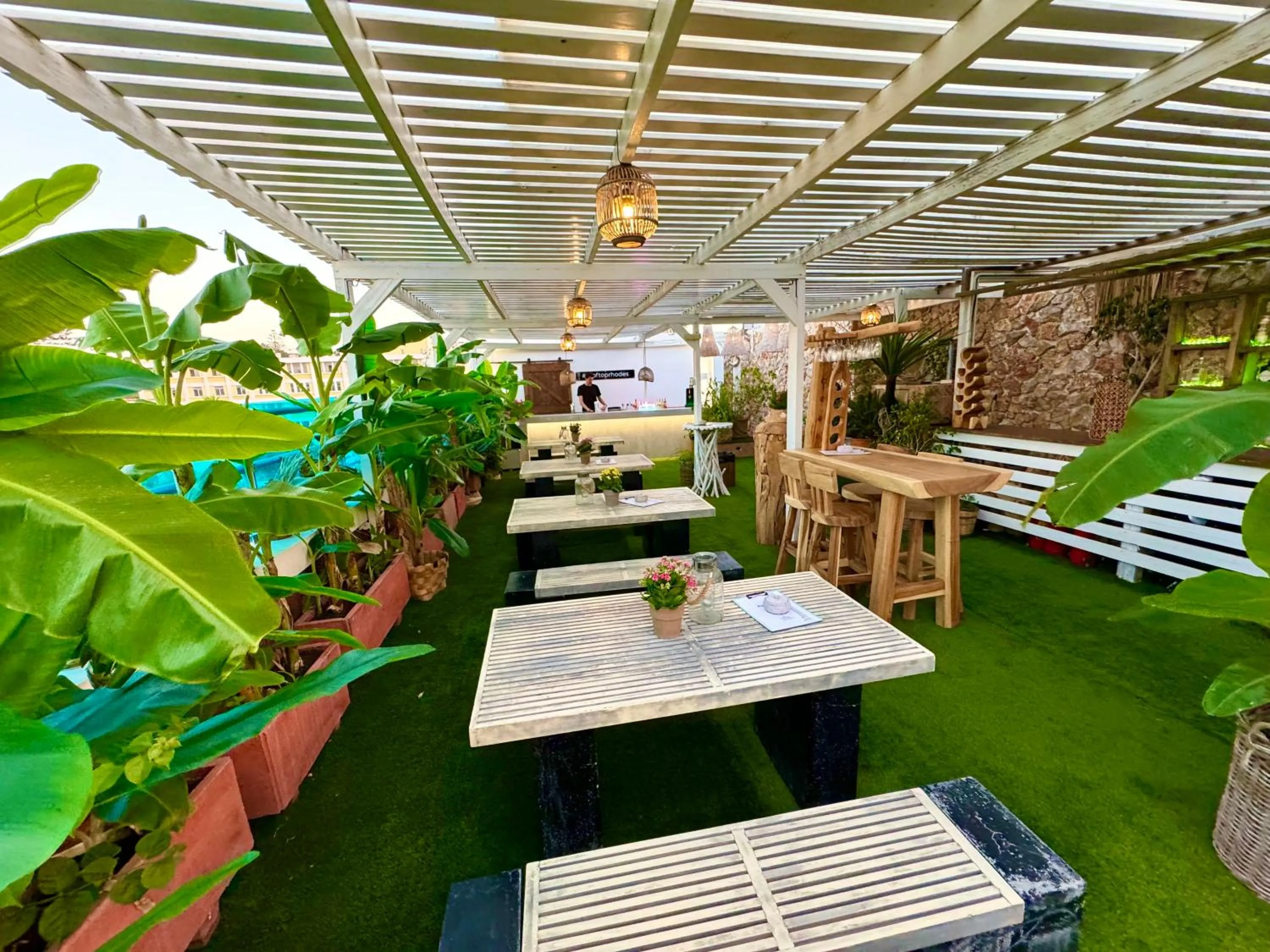 Lounge or bar in Hotel Parthenon Rodos city