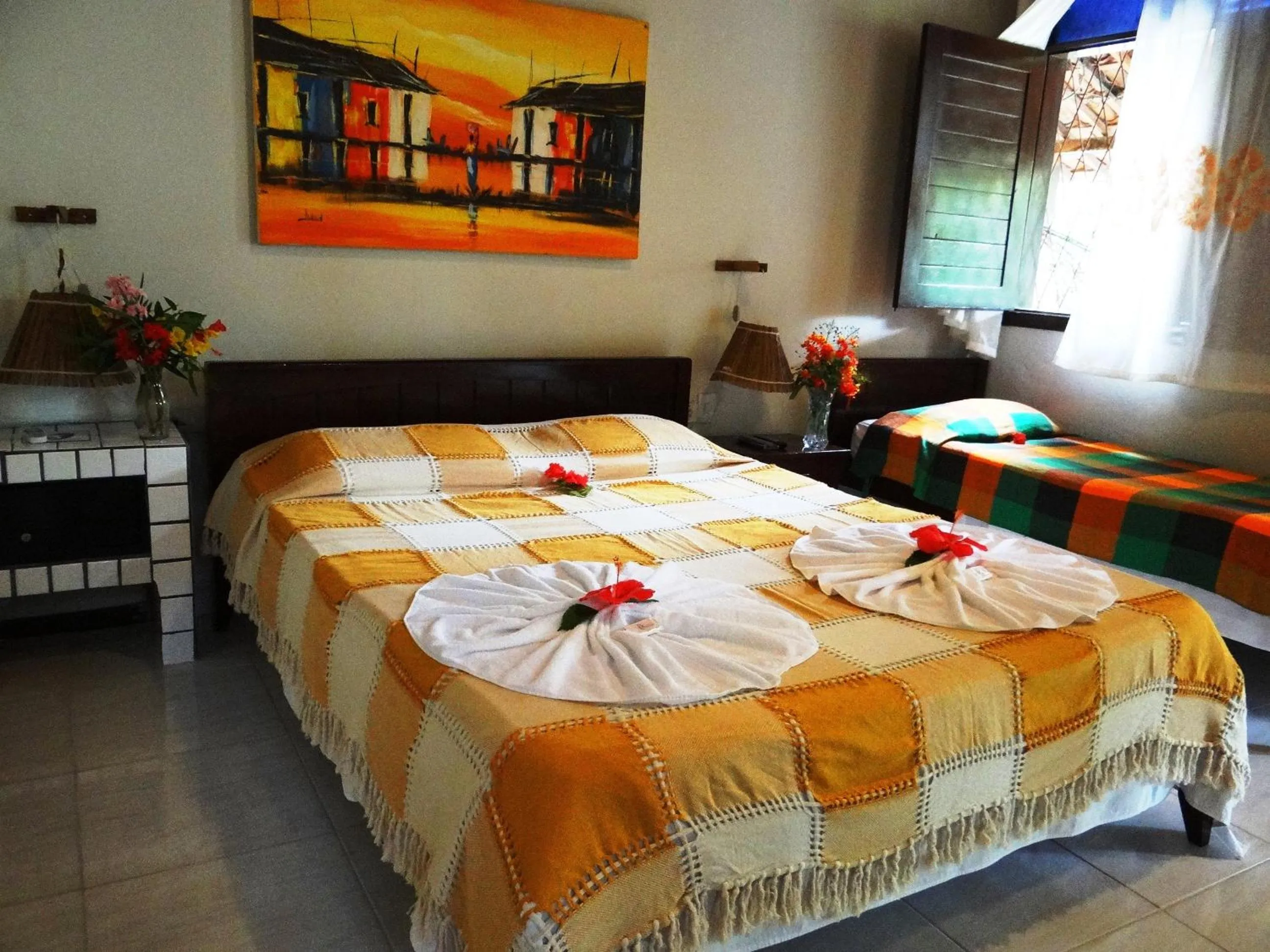 Bed in Pousada Cavalo Marinho